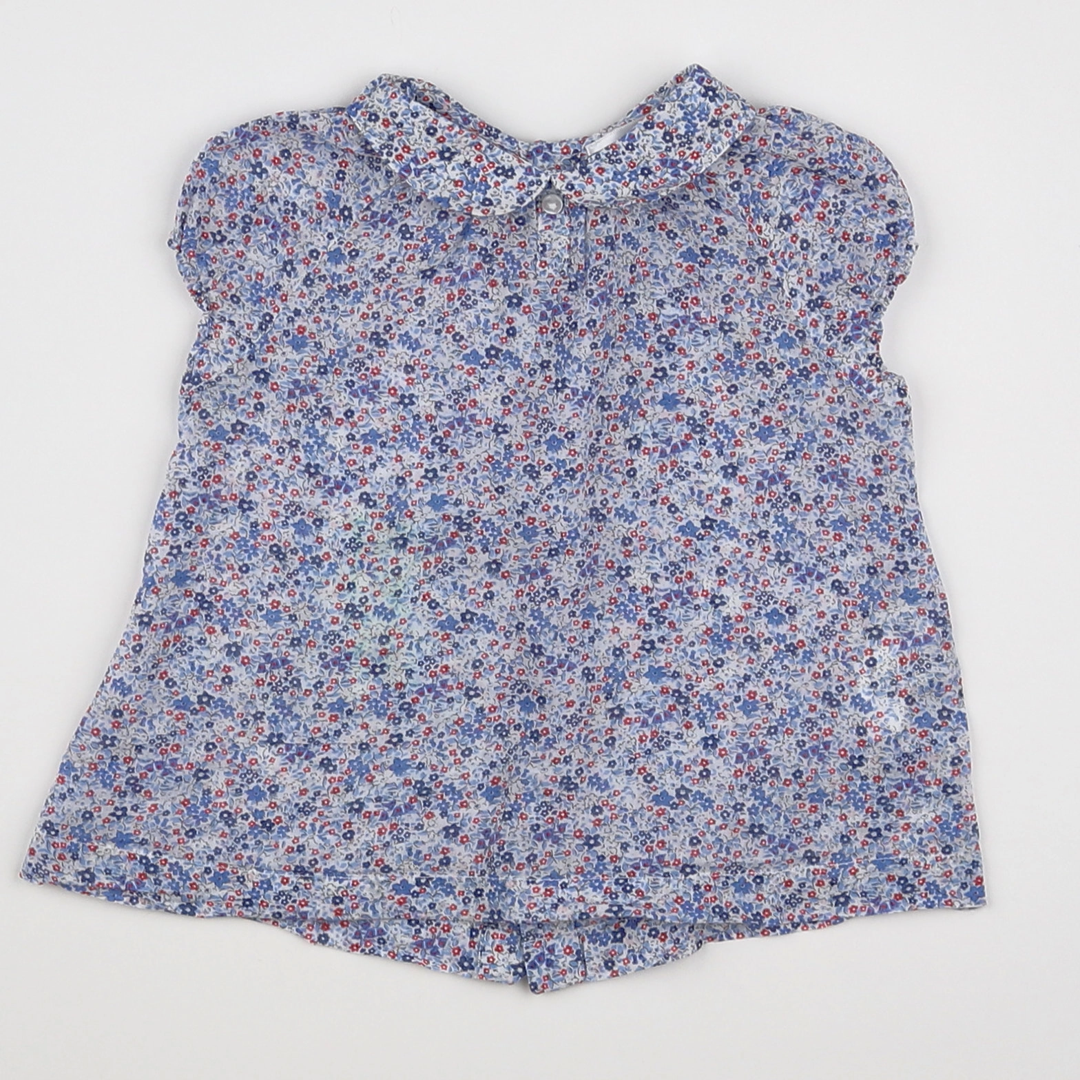 Boutchou - blouse bleu - 12 mois