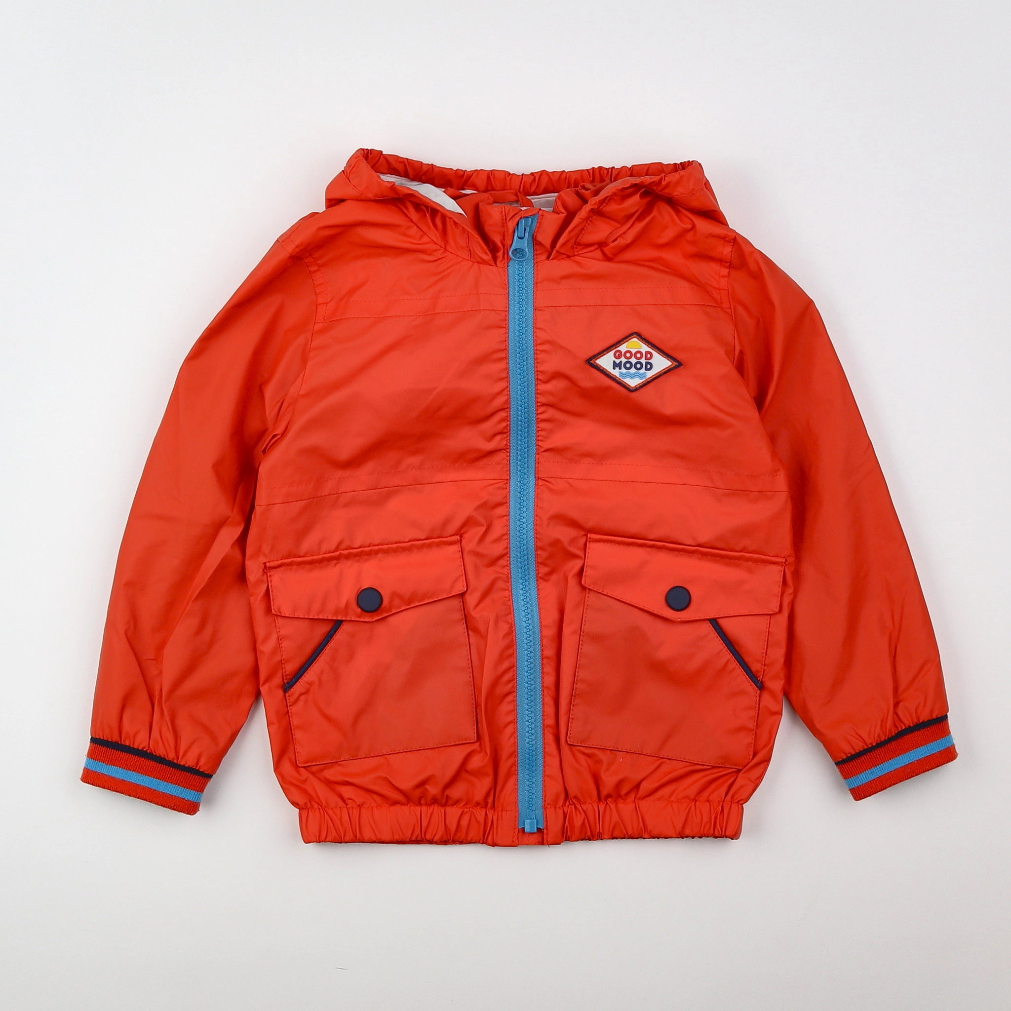 Catimini - imperméable orange, bleu - 3 mois