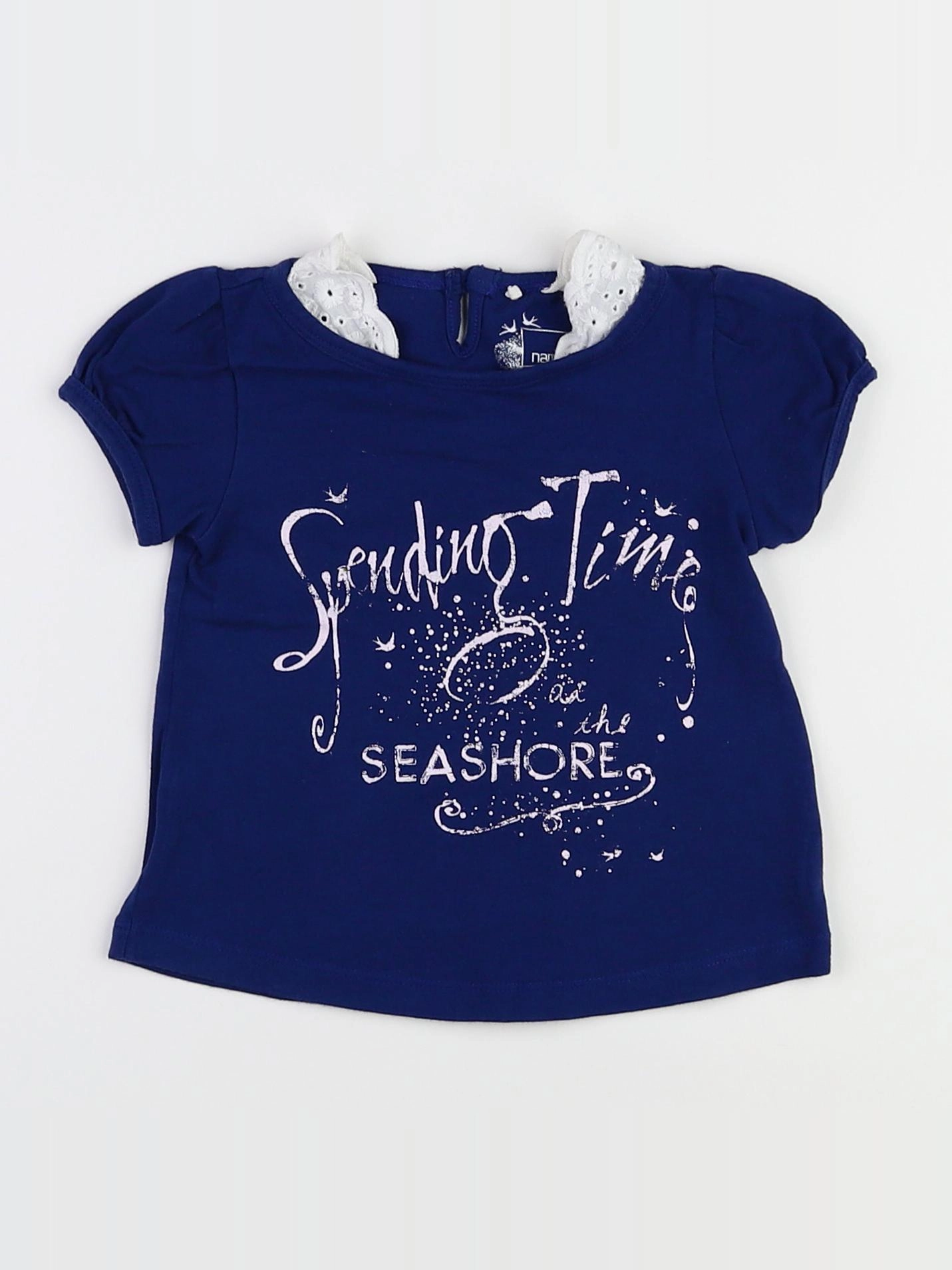 Name it - tee-shirt bleu, argent - 9/12 mois