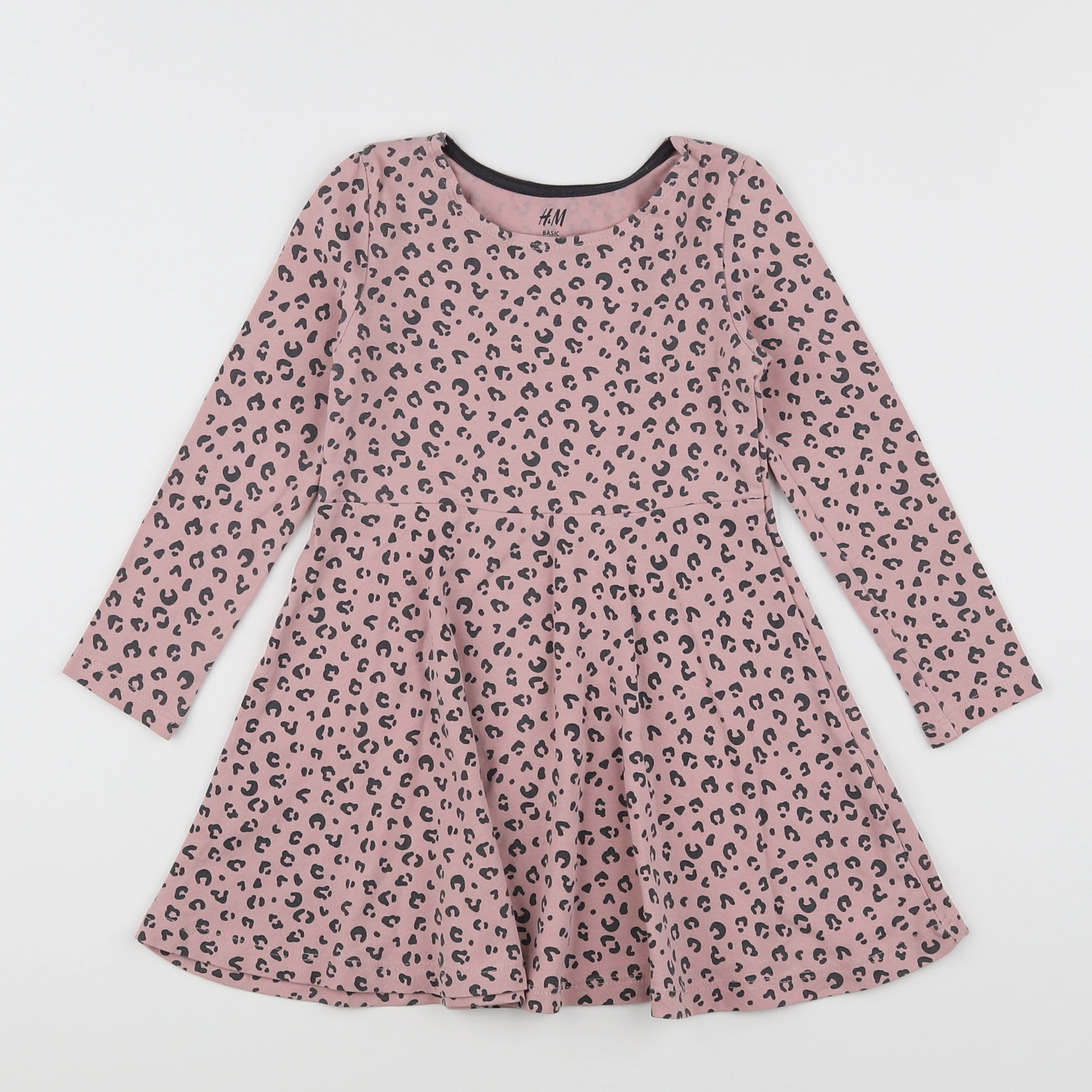 H&M - robe rose, noir - 18 mois à 2 ans