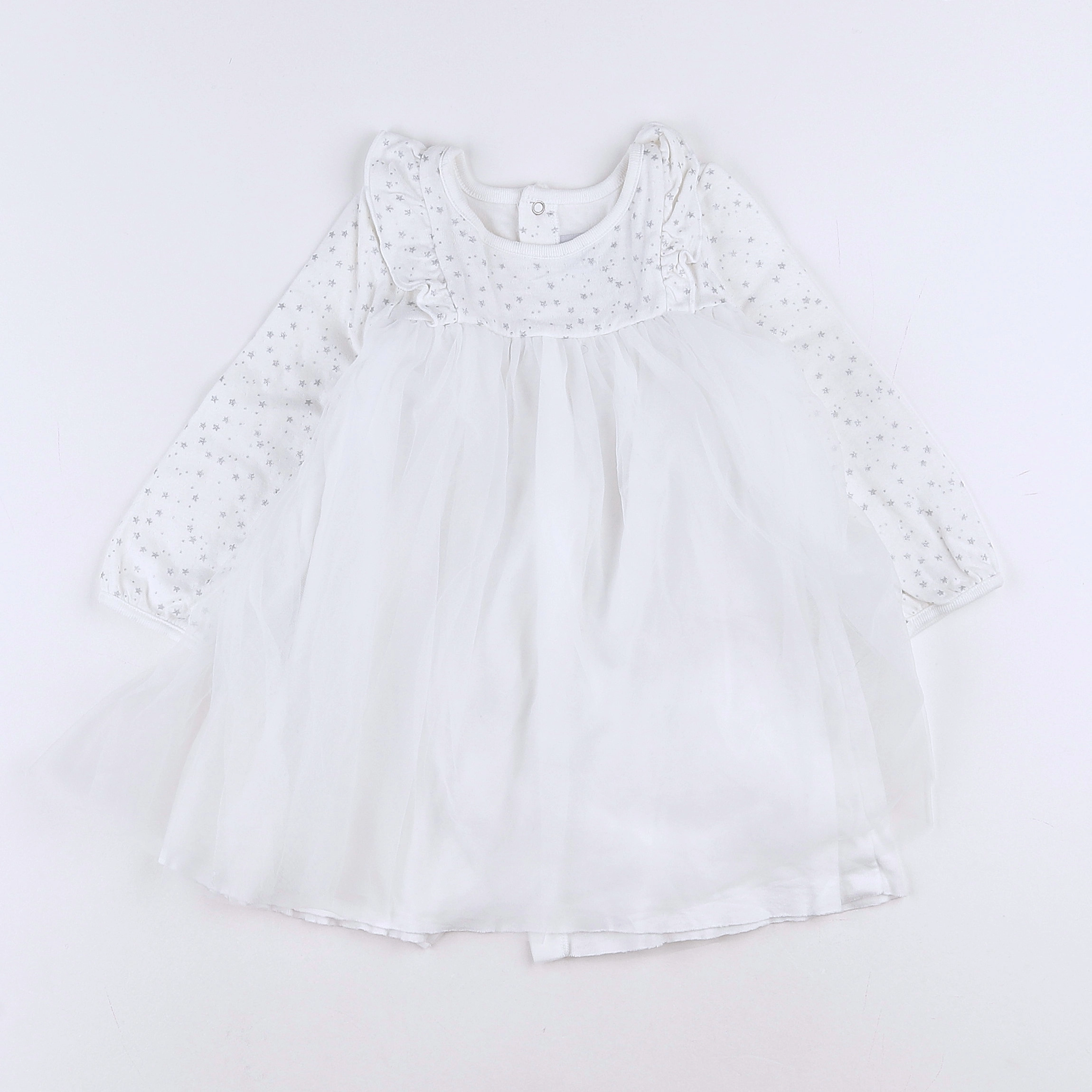 Petit Bateau - robe blanc - 18 mois