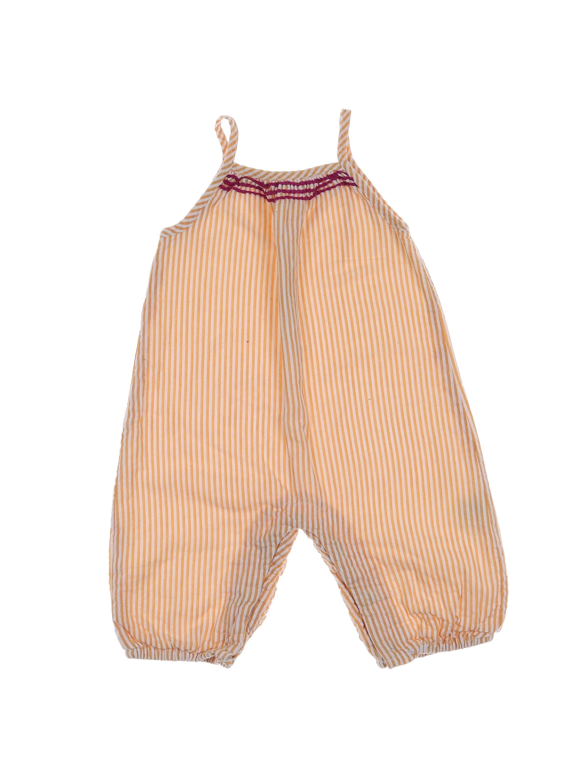 Boutchou - combinaison orange, blanc - 3 mois