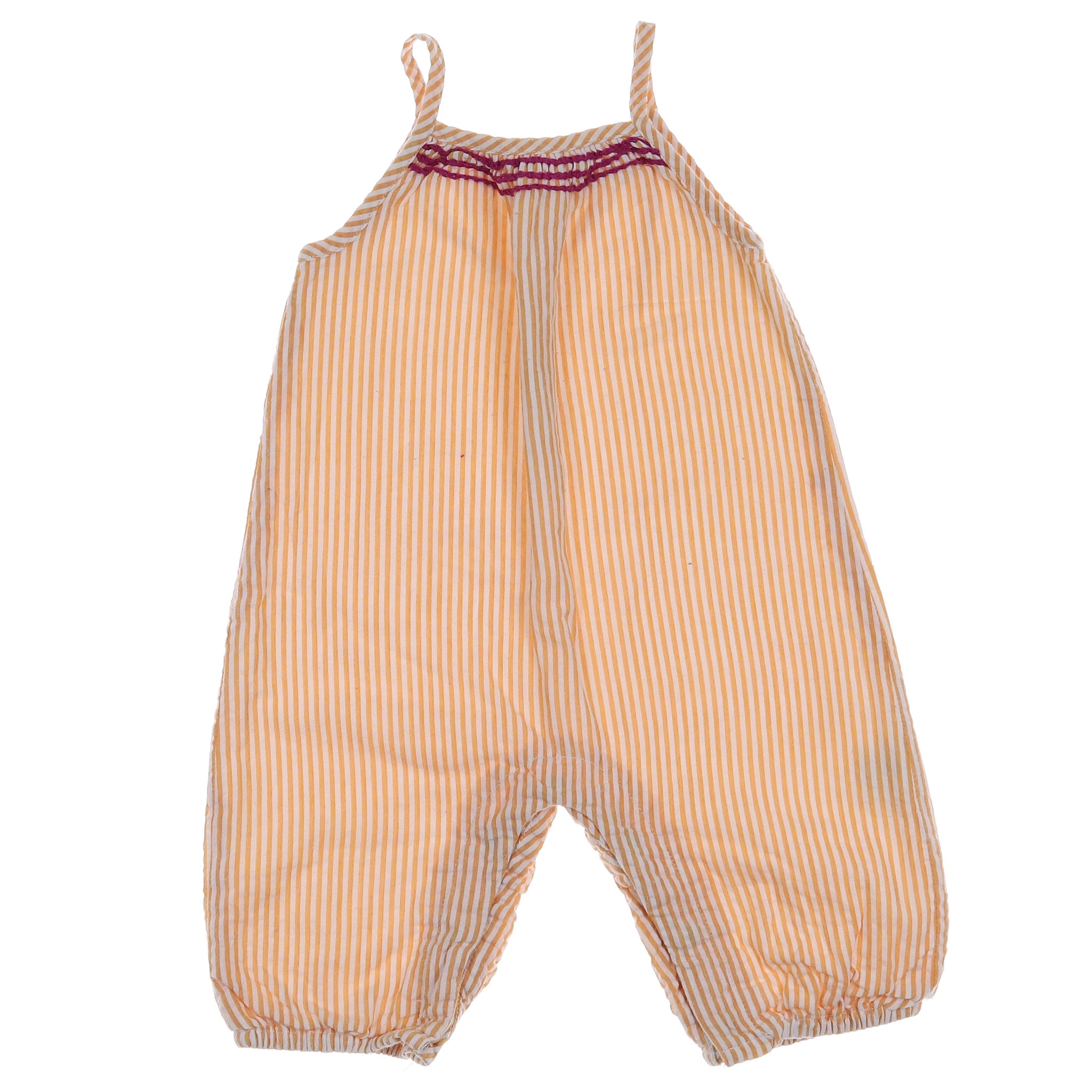 Boutchou - combinaison orange, blanc - 3 mois