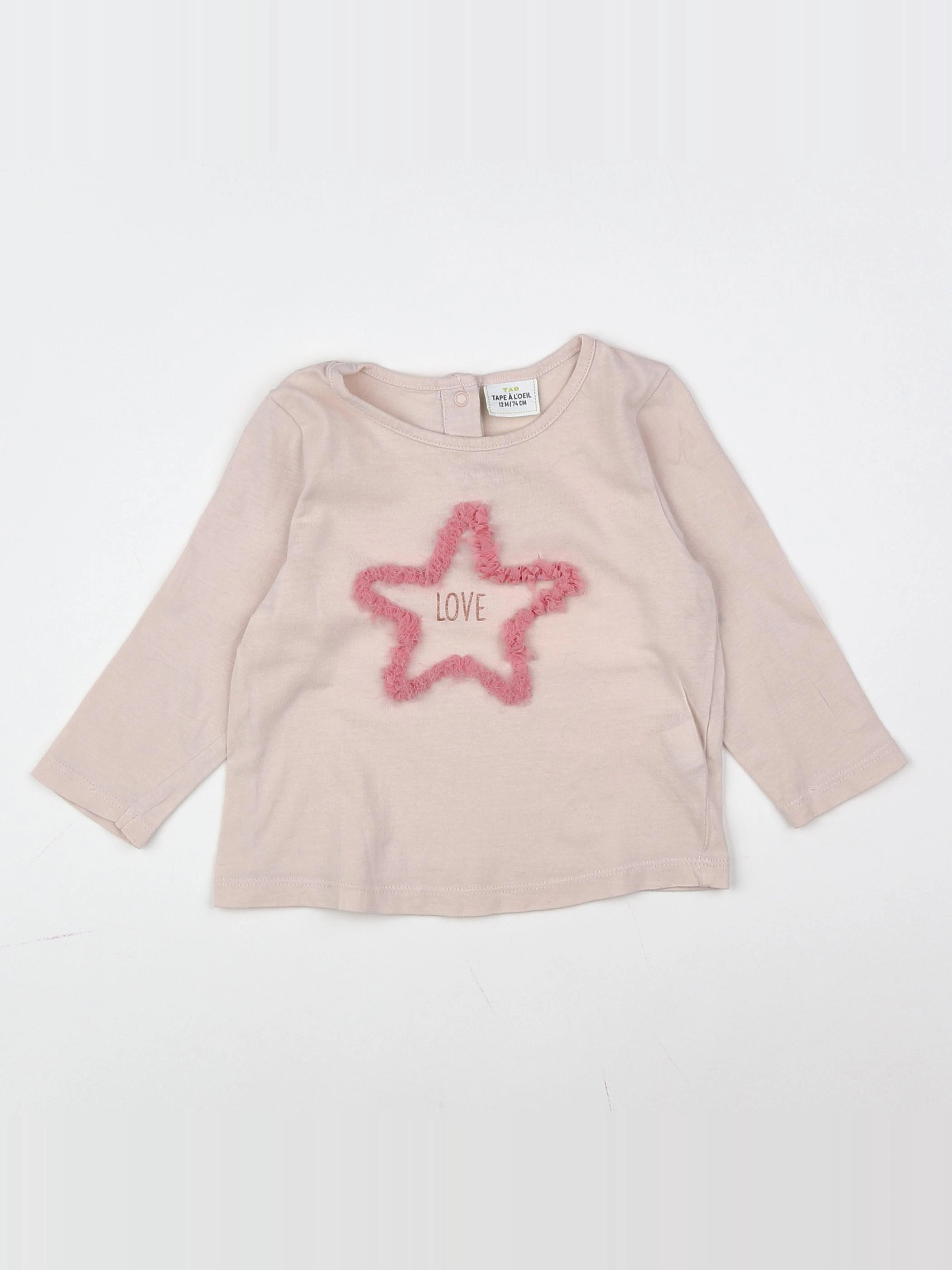 Tape à l'oeil - tee-shirt rose - 12 mois