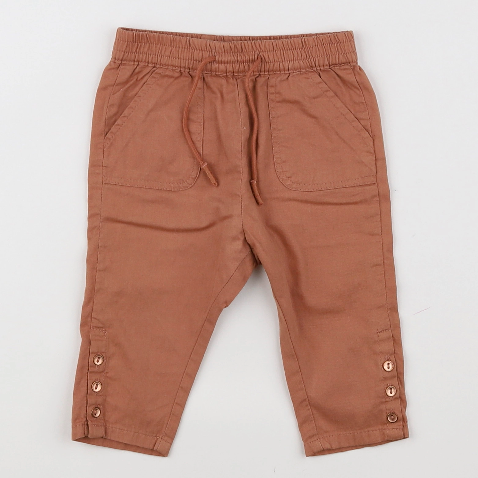 Vertbaudet - pantalon marron - 9 mois
