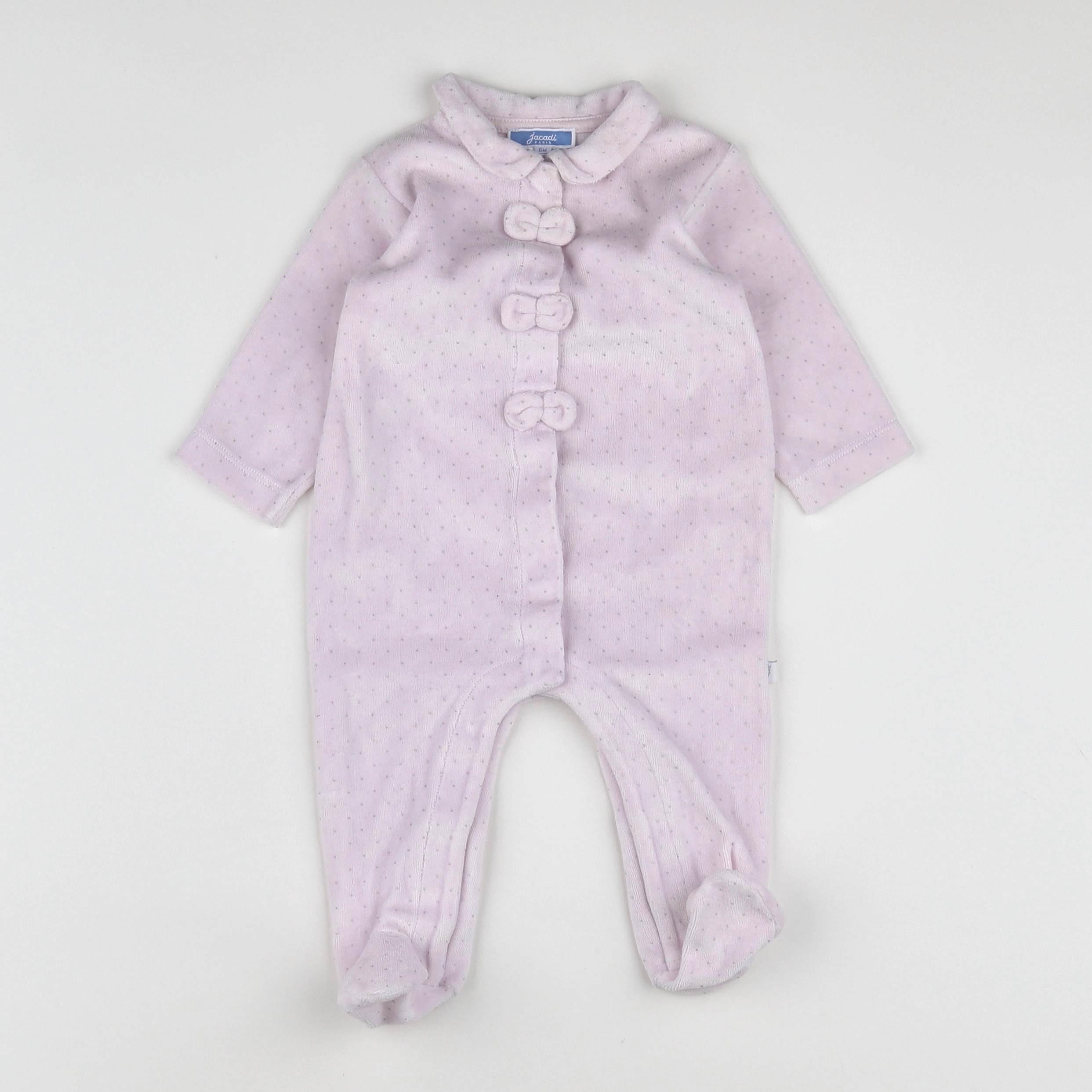 Jacadi - pyjama velours rose - 6 mois