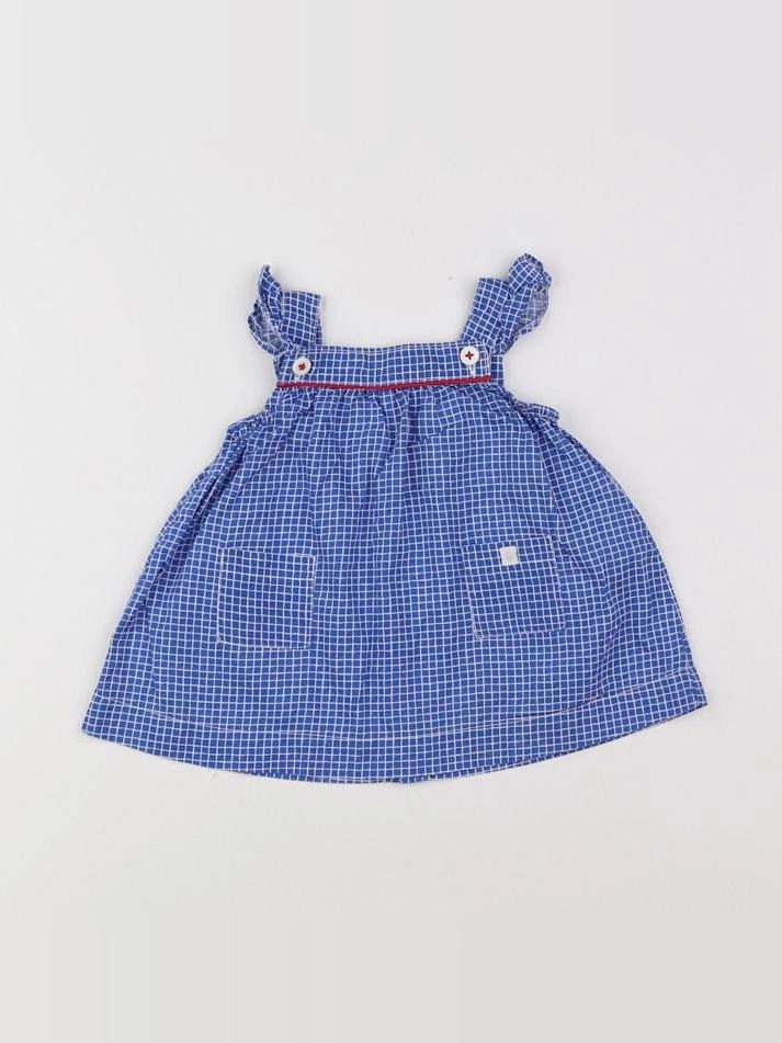 Petit Bateau - robe bleu - 3 mois