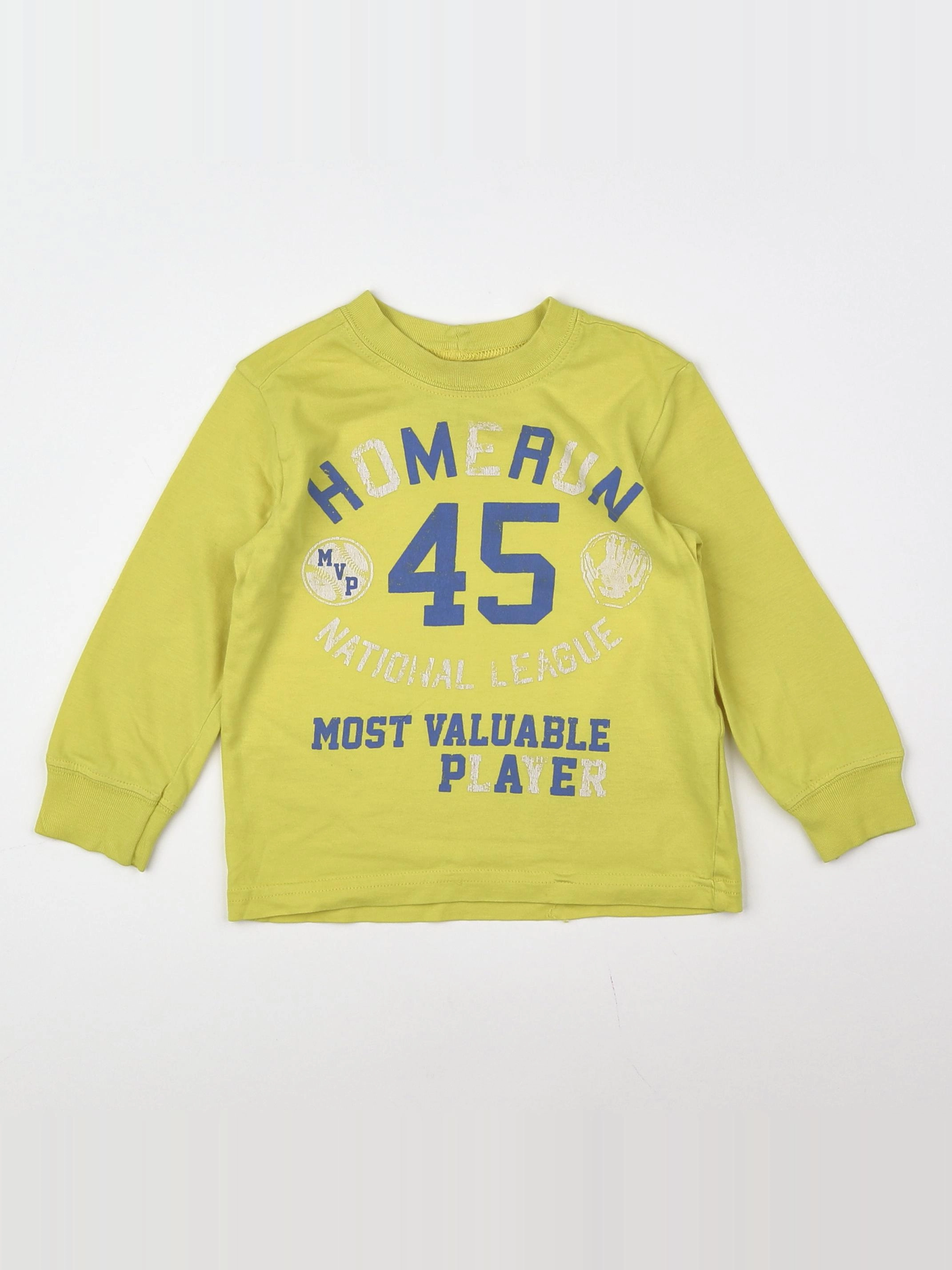 Benetton - tee-shirt jaune - 12 mois