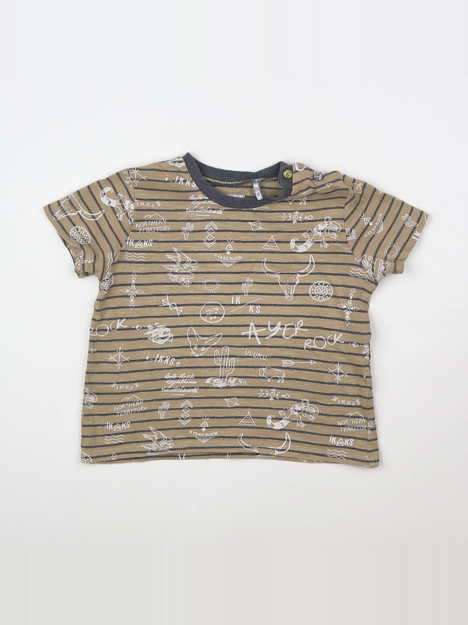 IKKS - tee-shirt beige - 12 mois