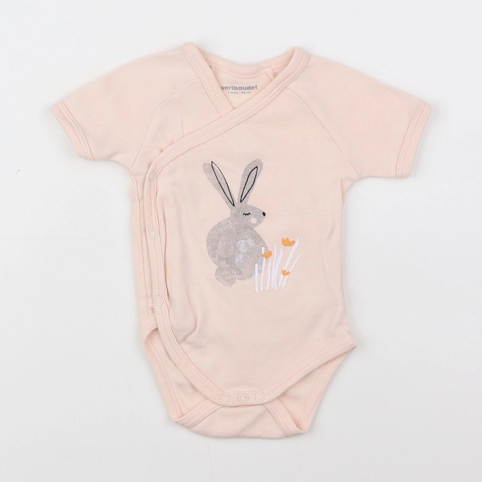 Vertbaudet - body rose - 3 mois