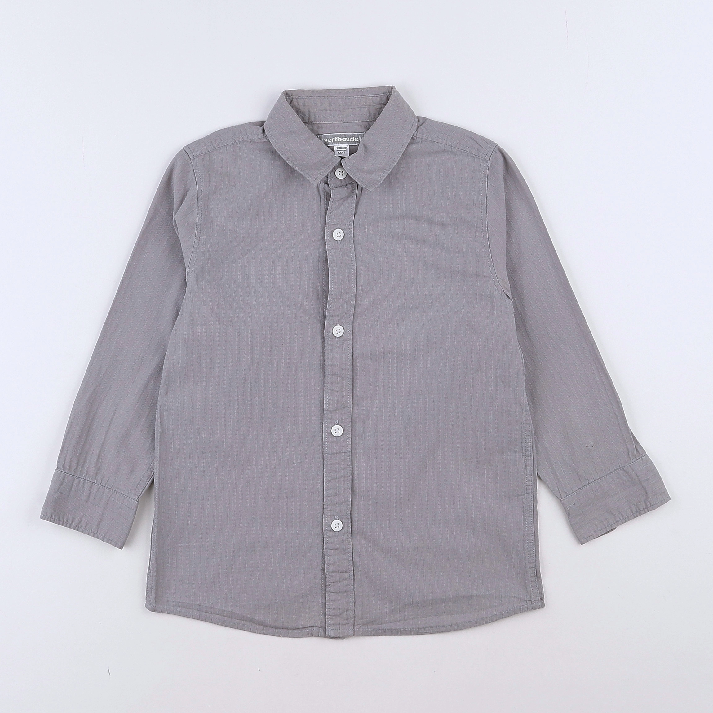 Vertbaudet - chemise gris - 5 ans