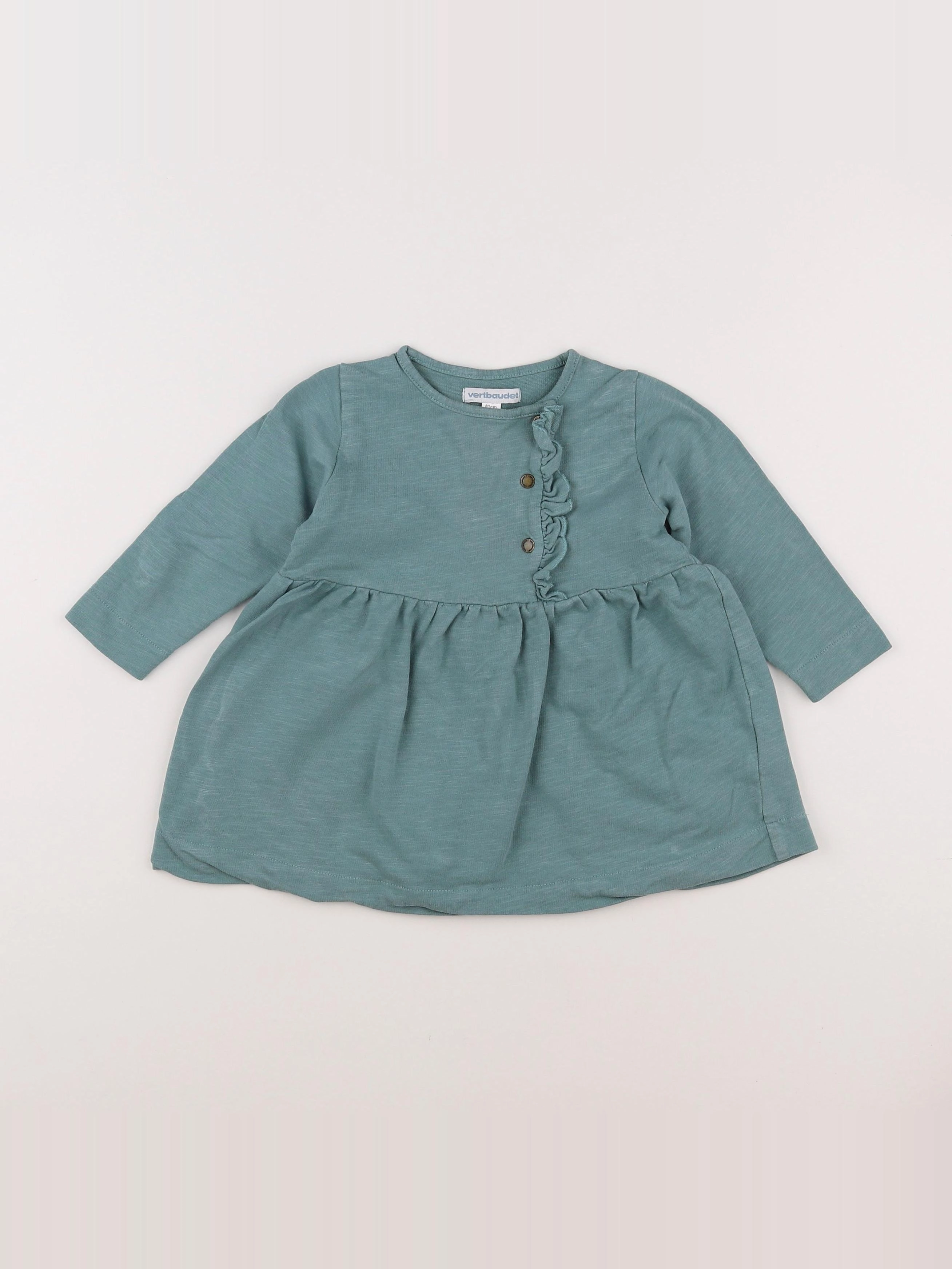 Vertbaudet - robe vert - 18 mois