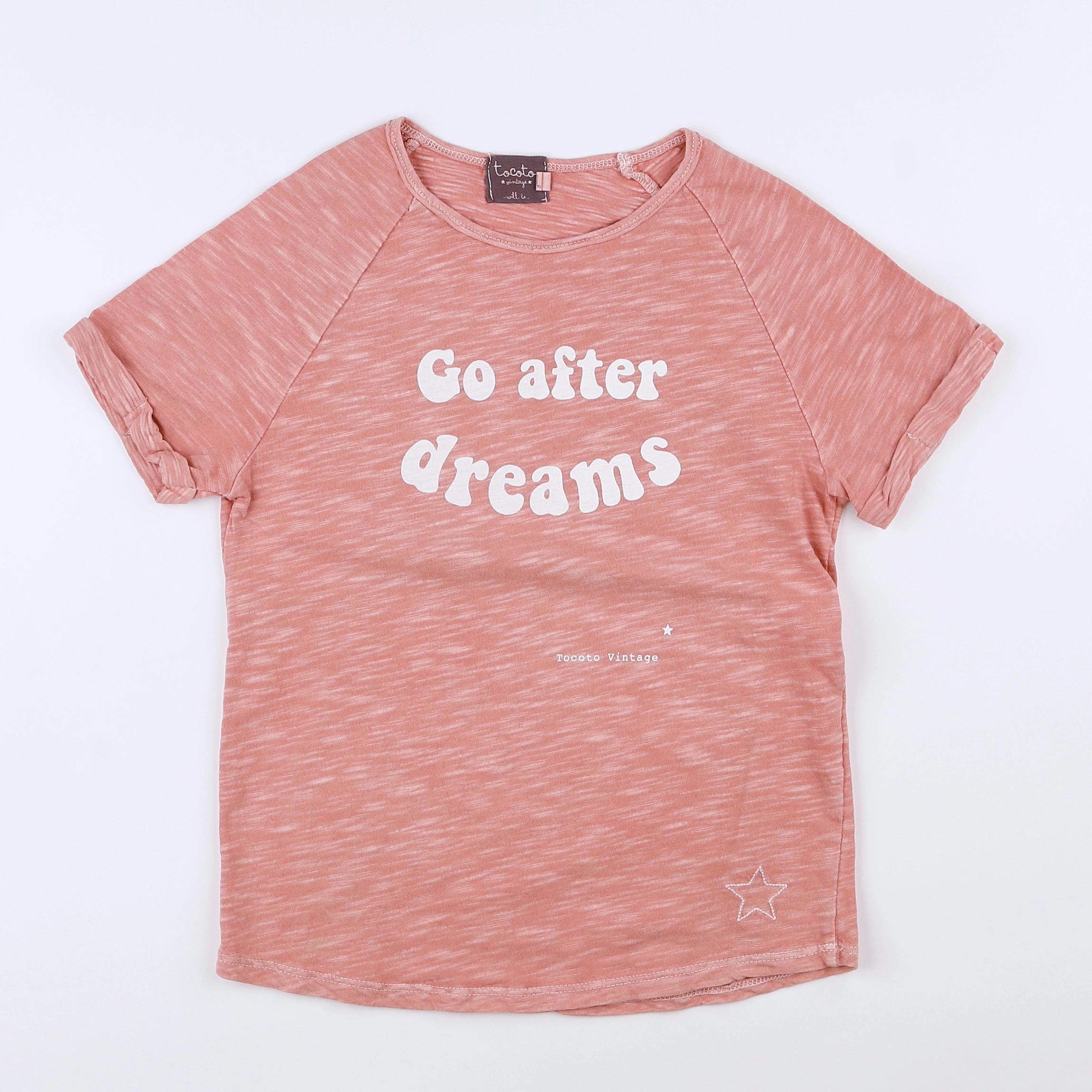 Tocoto vintage - tee-shirt rose - 4 ans