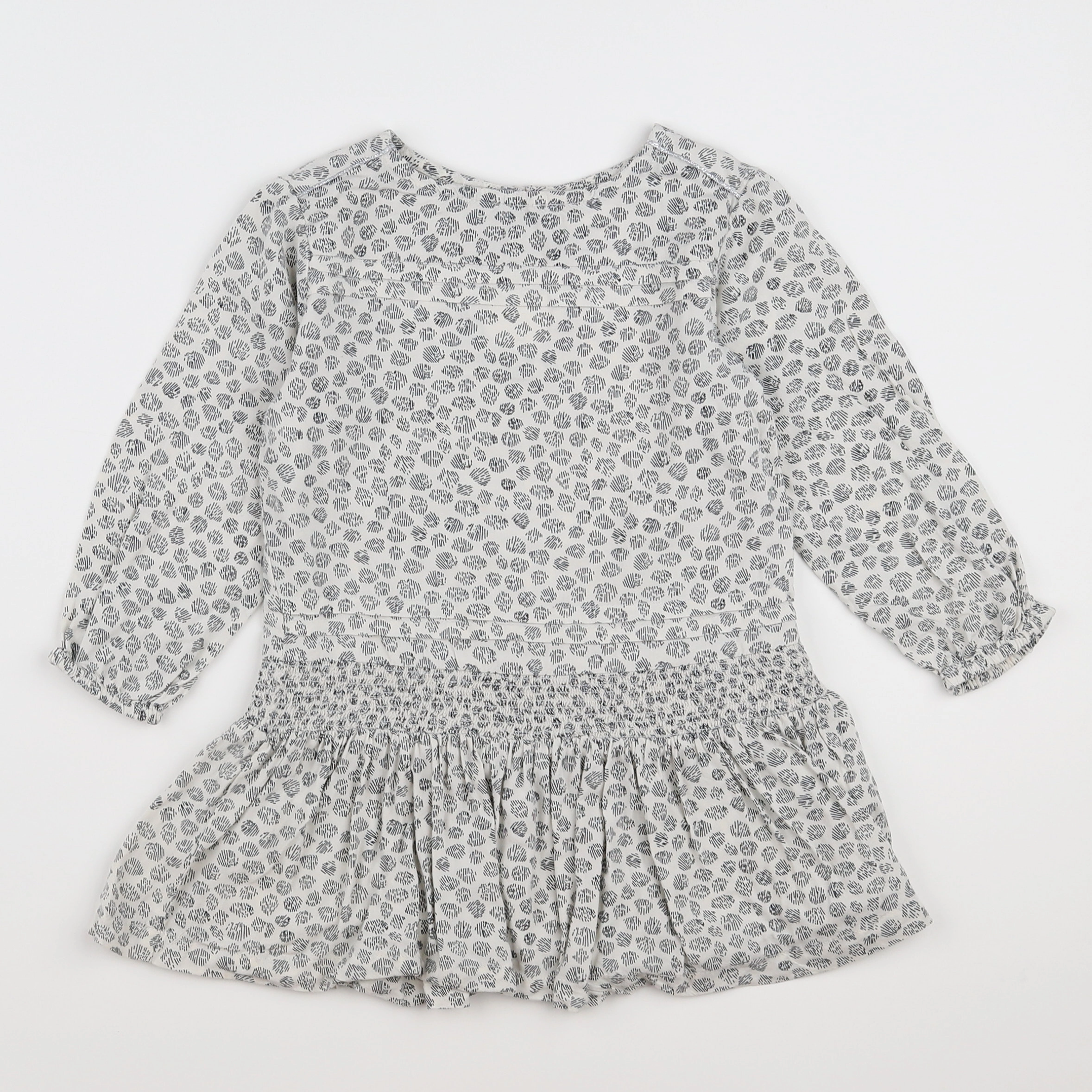 Tape à l'oeil - robe blanc, gris - 2 ans