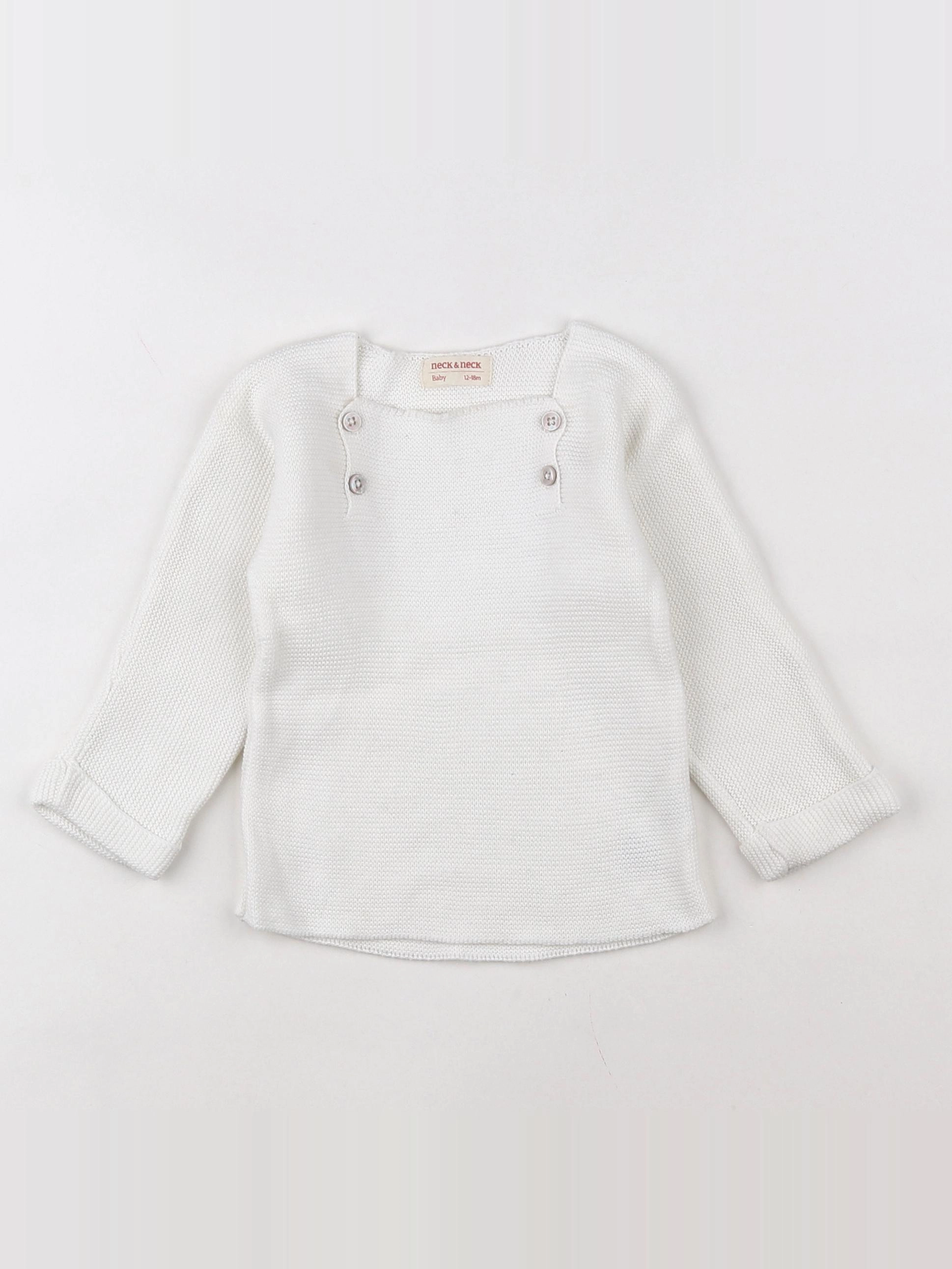 Neck & Neck - pull blanc - 12/18 mois