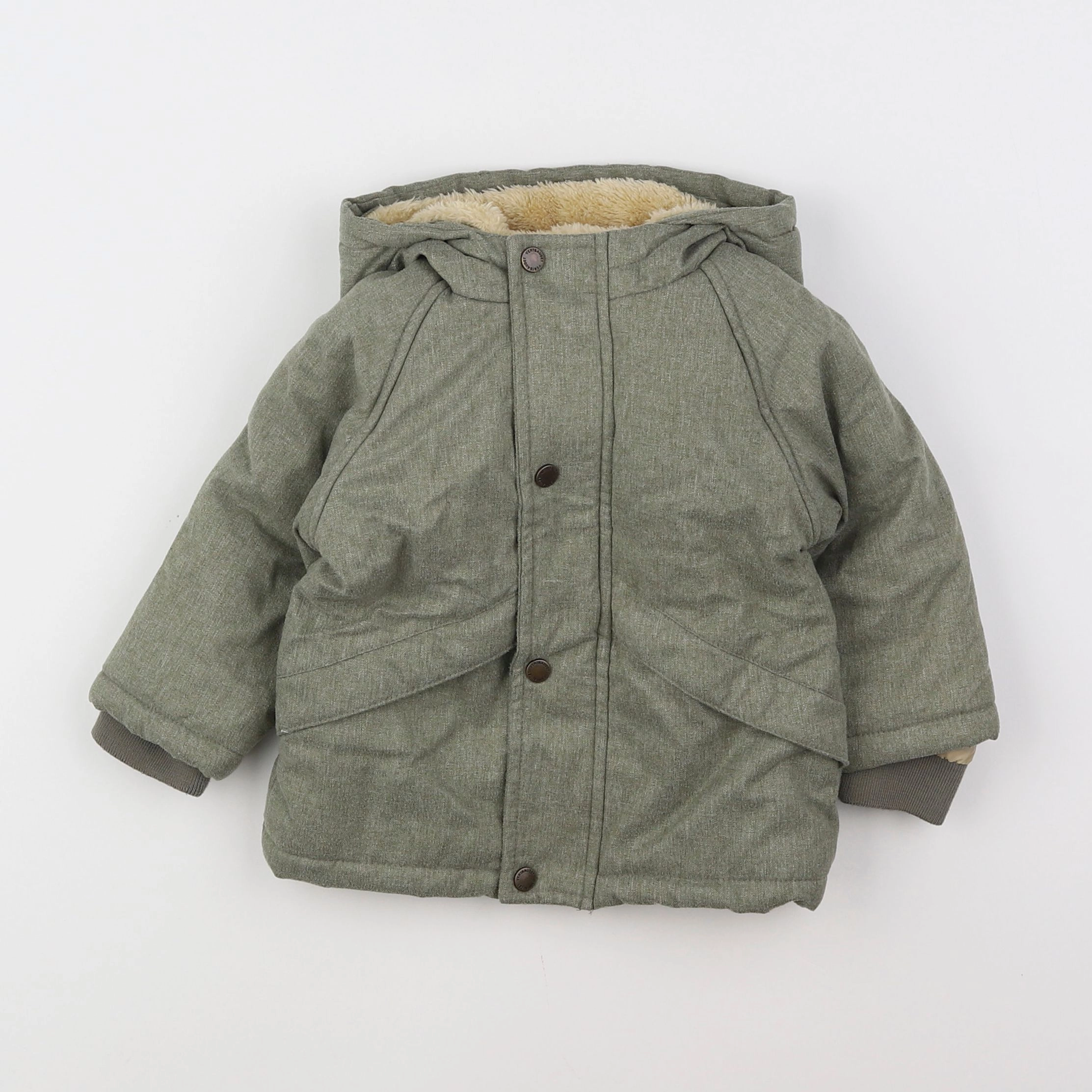 Vertbaudet - parka vert - 12 mois