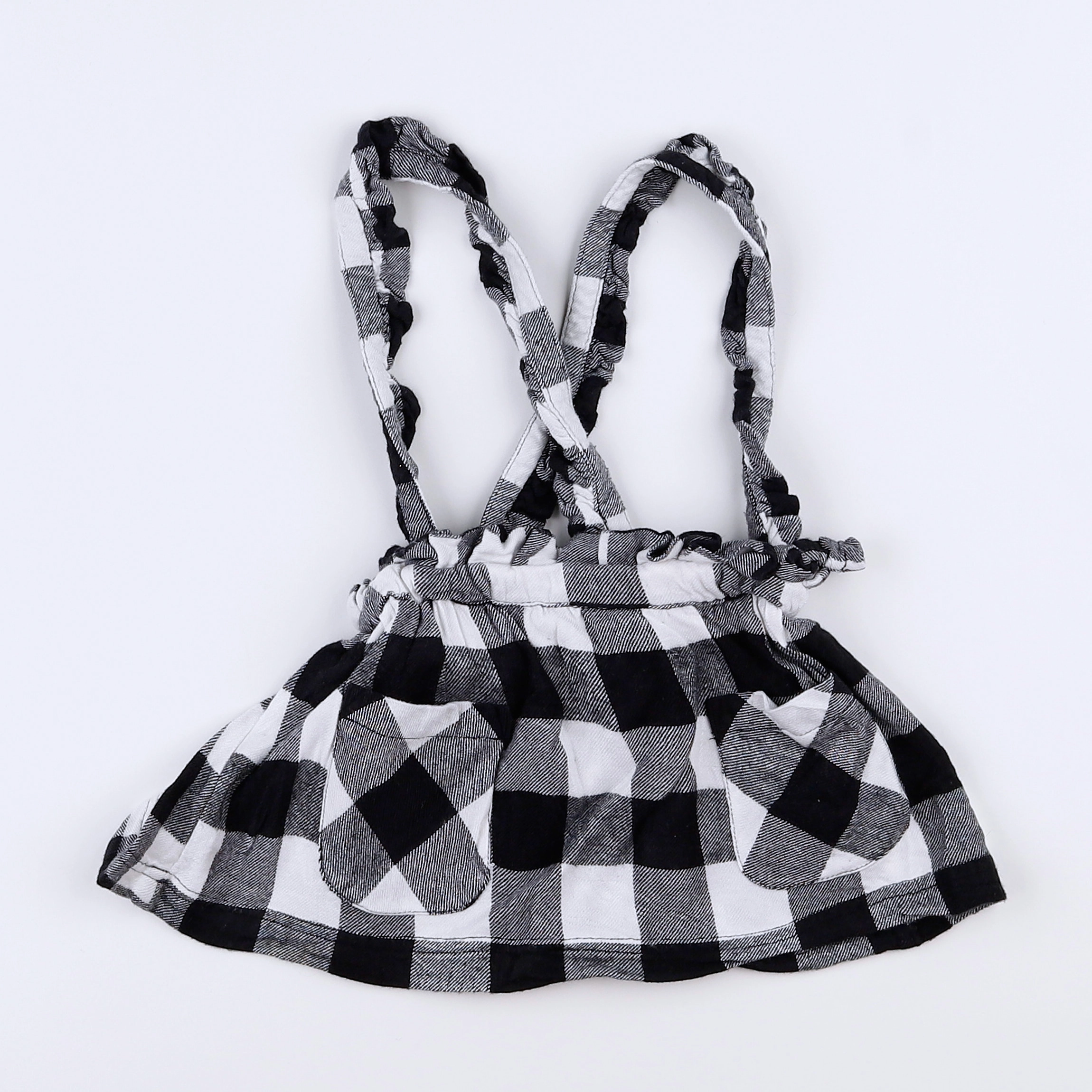 Vertbaudet - jupe blanc, noir - 2 ans