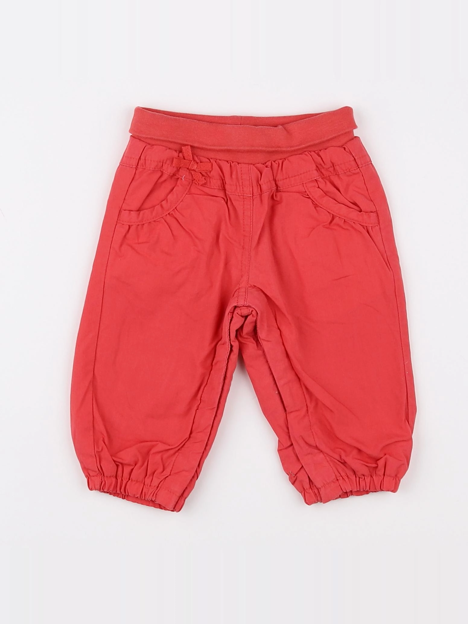 Vertbaudet - pantalon rouge - 6 mois
