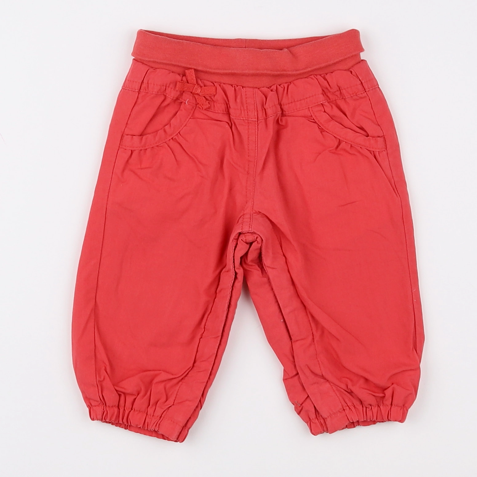 Vertbaudet - pantalon rouge - 6 mois
