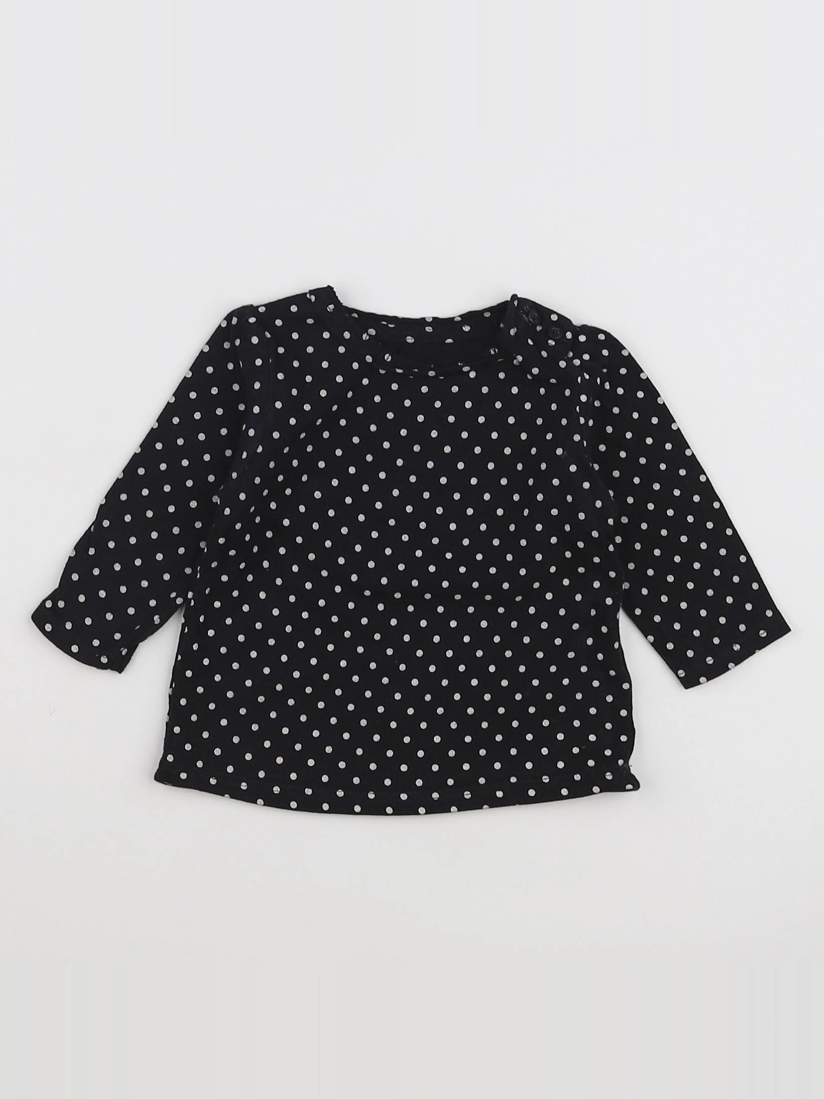 Vertbaudet - tee-shirt noir - 3 mois