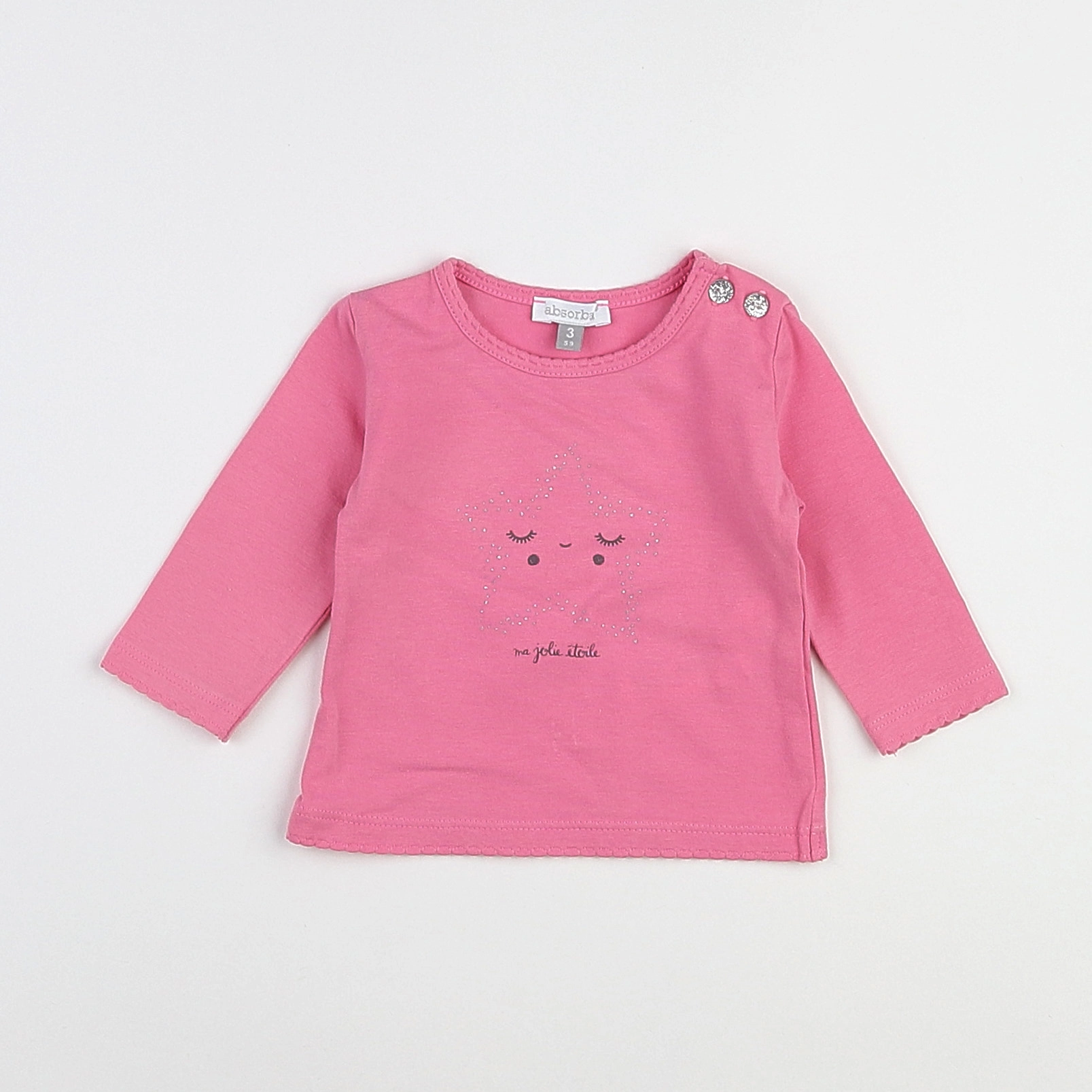 Absorba - tee-shirt rose - 3 mois