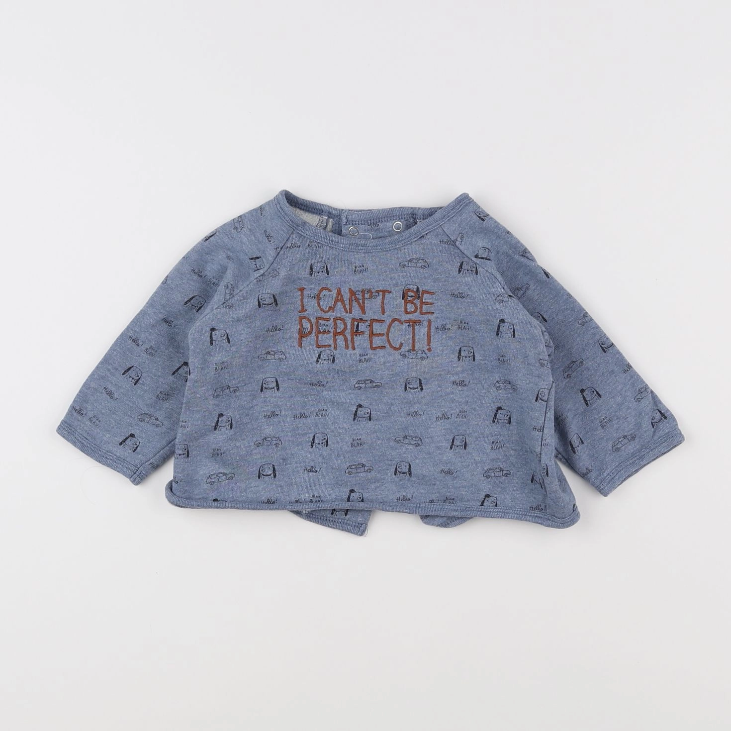 Boutchou - sweat bleu - 9 mois