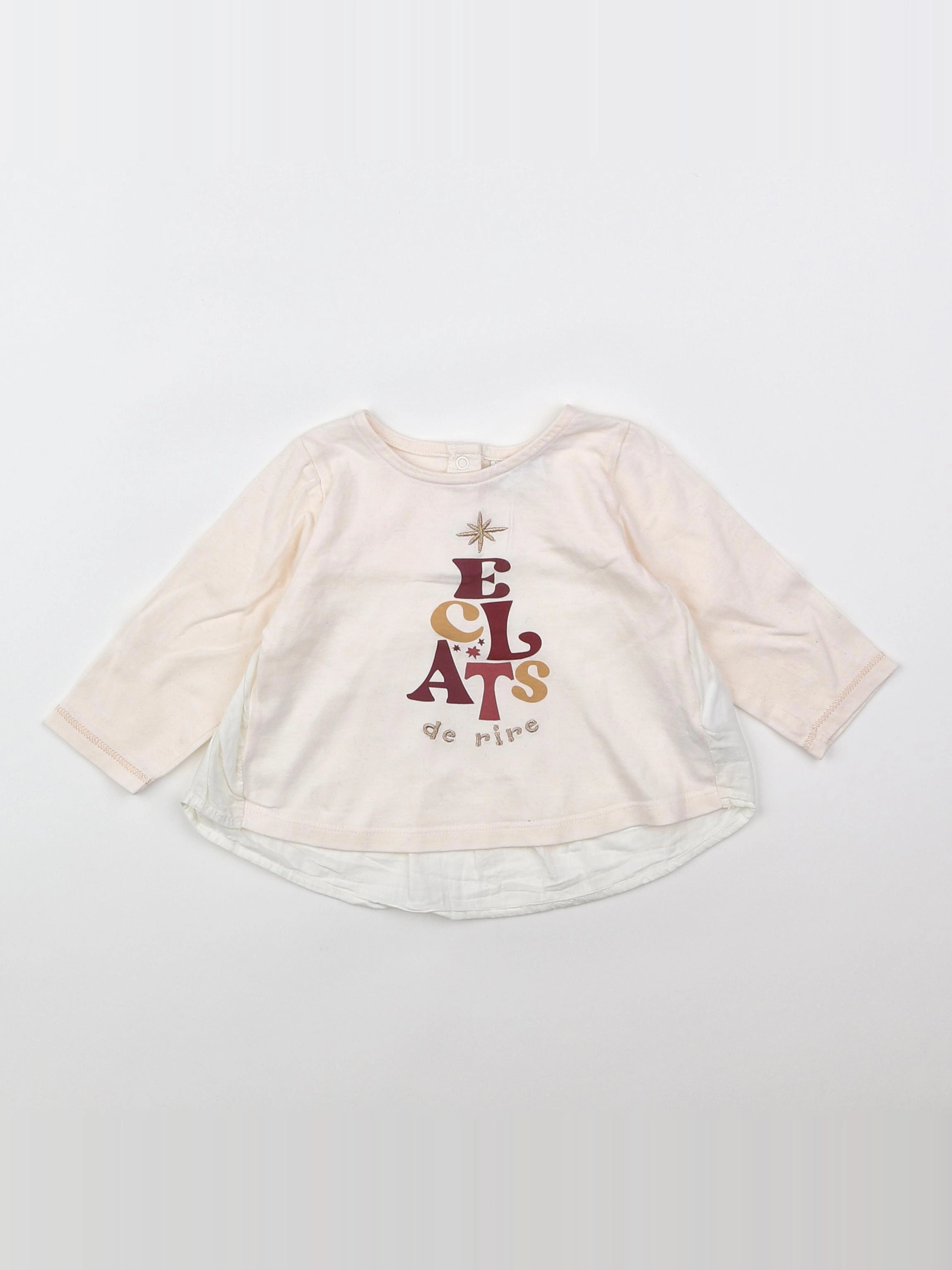 Tape à l'oeil - tee-shirt beige - 6 mois