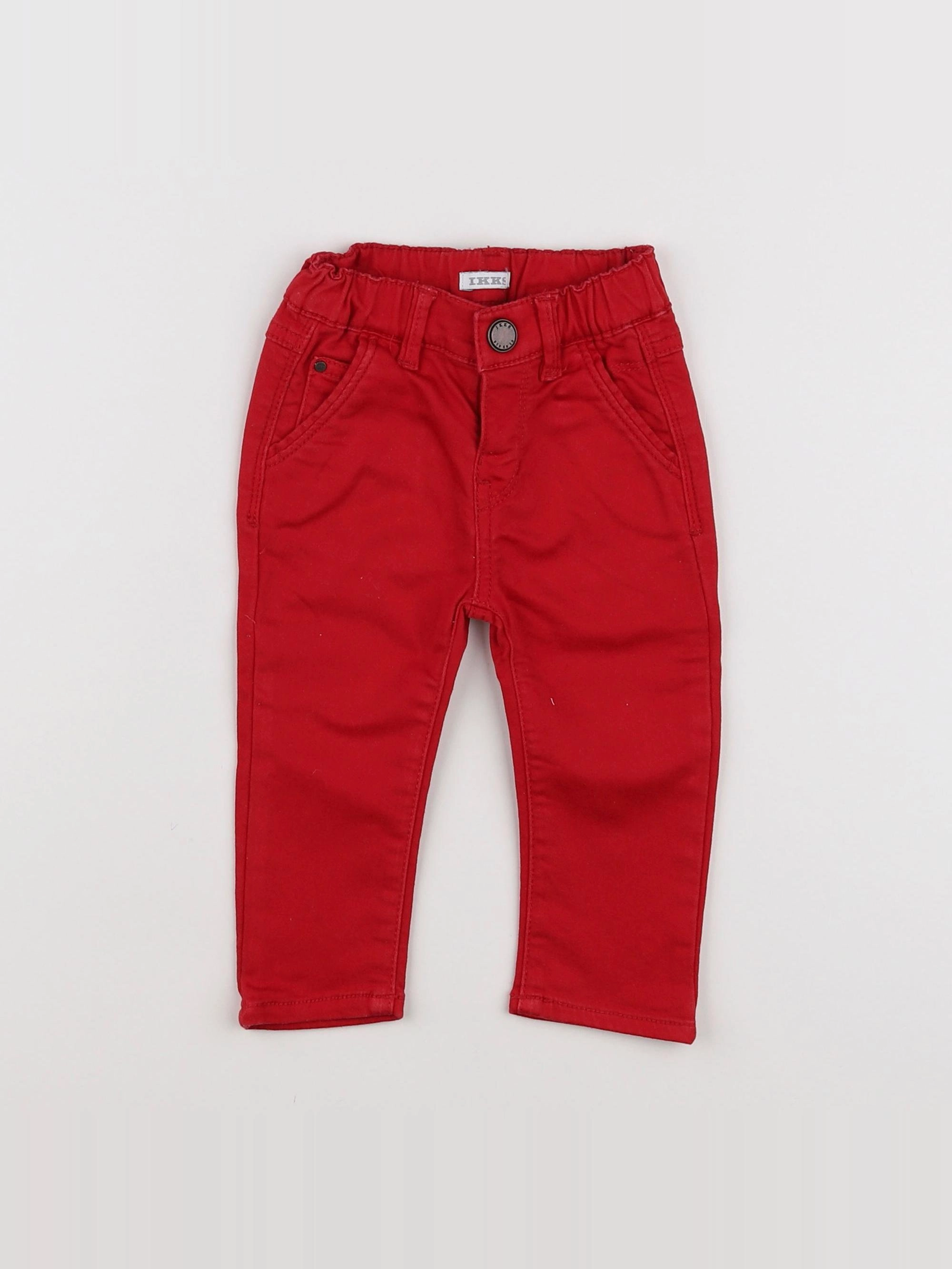IKKS - pantalon rouge - 12 mois