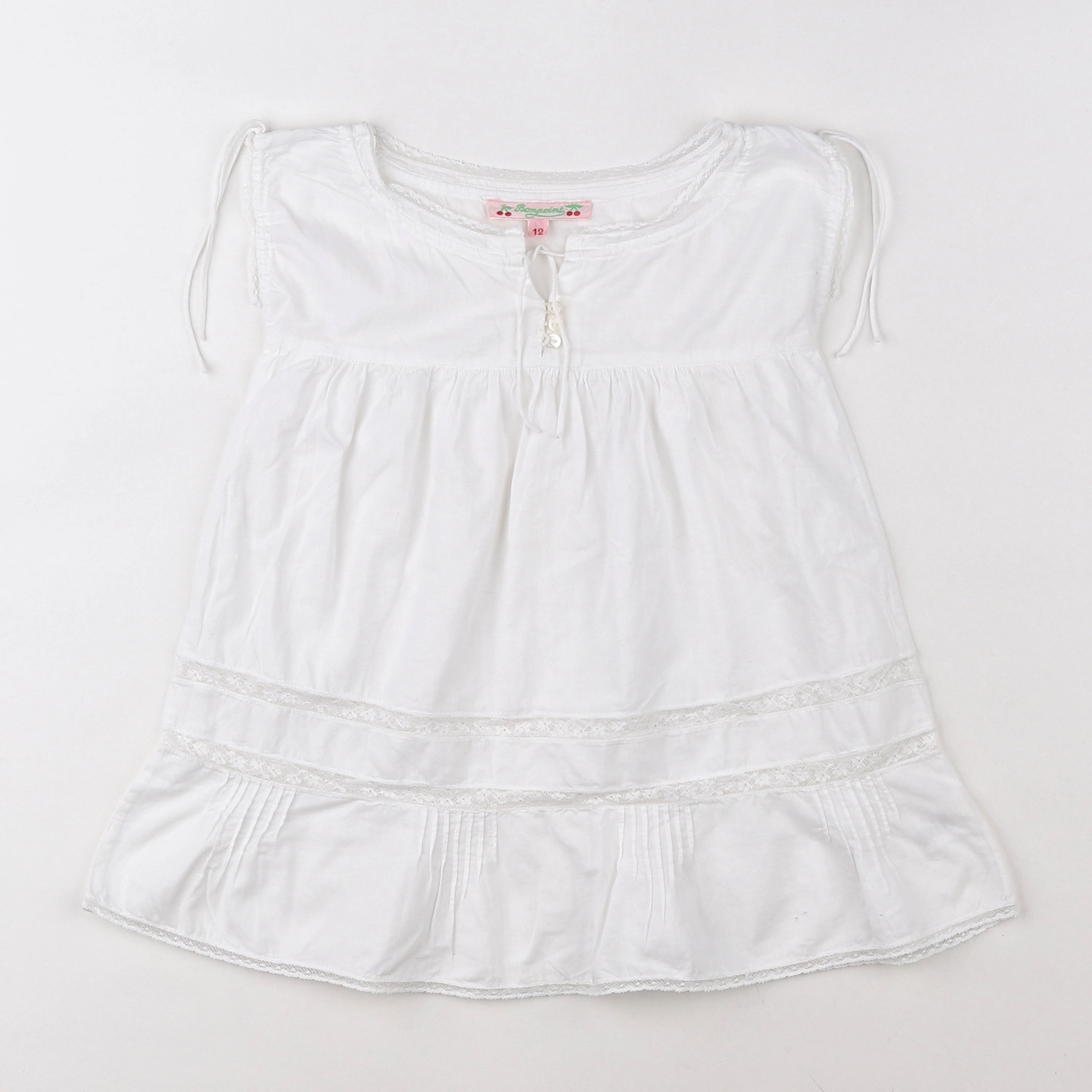 Bonpoint - blouse blanc - 12 mois