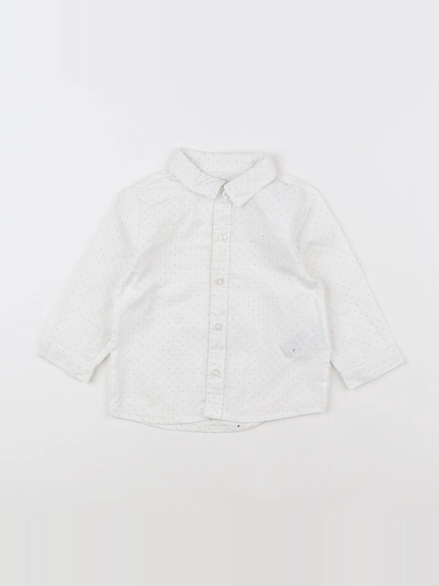 Vertbaudet - chemise blanc - 9 mois