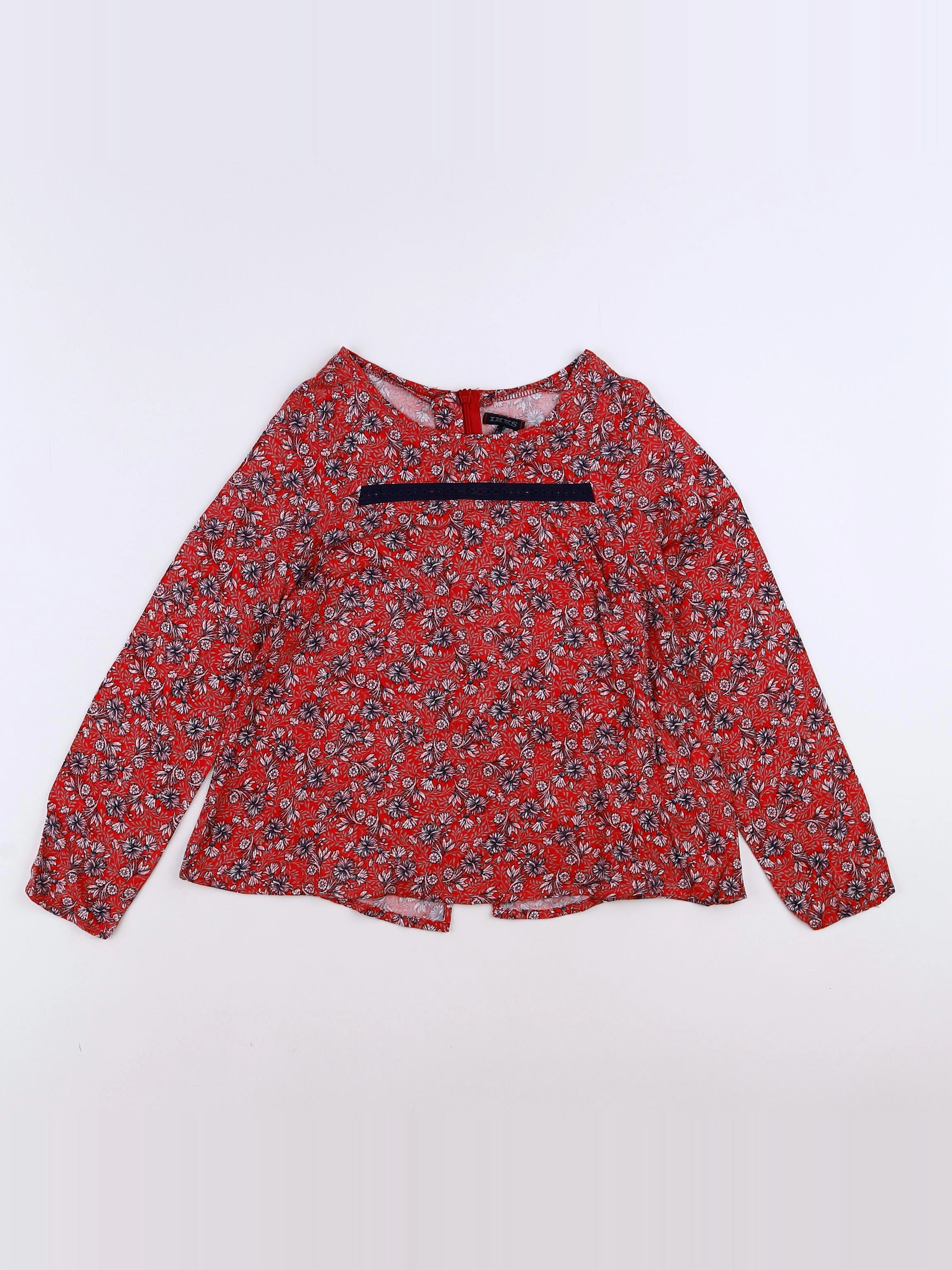 IKKS - blouse rouge - 8 ans