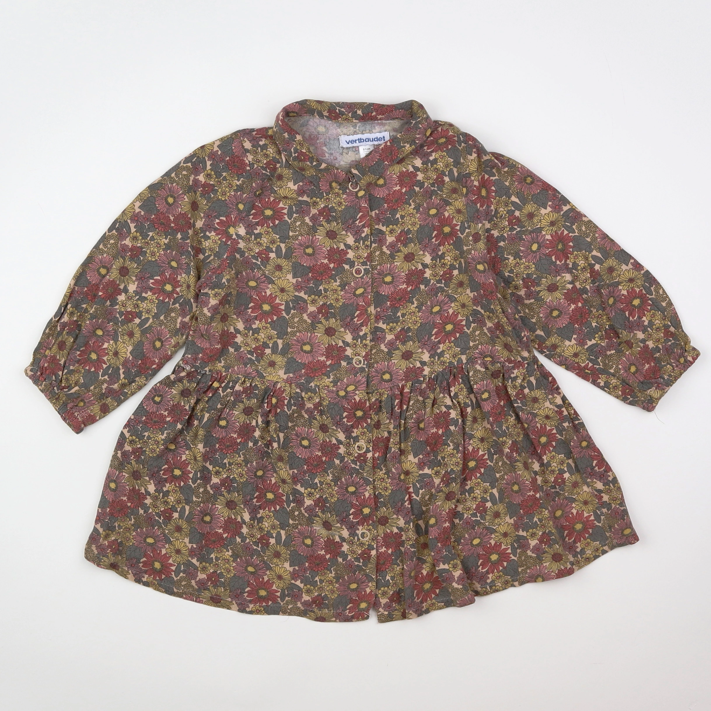 Vertbaudet - robe multicolore - 18 mois