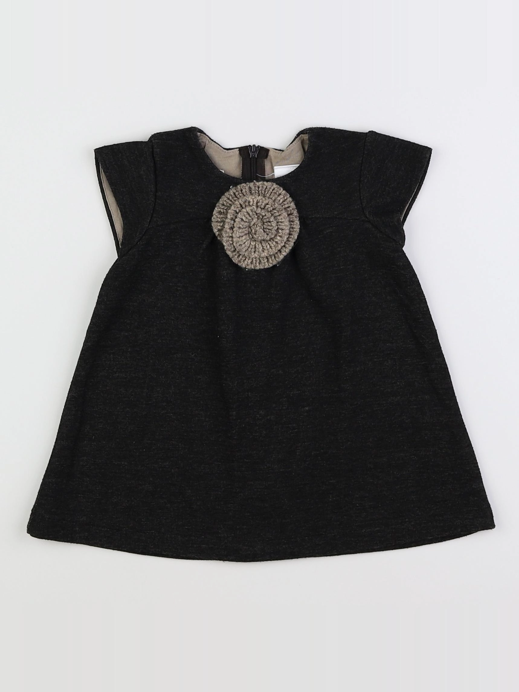 Zara - robe gris - 9/12 mois