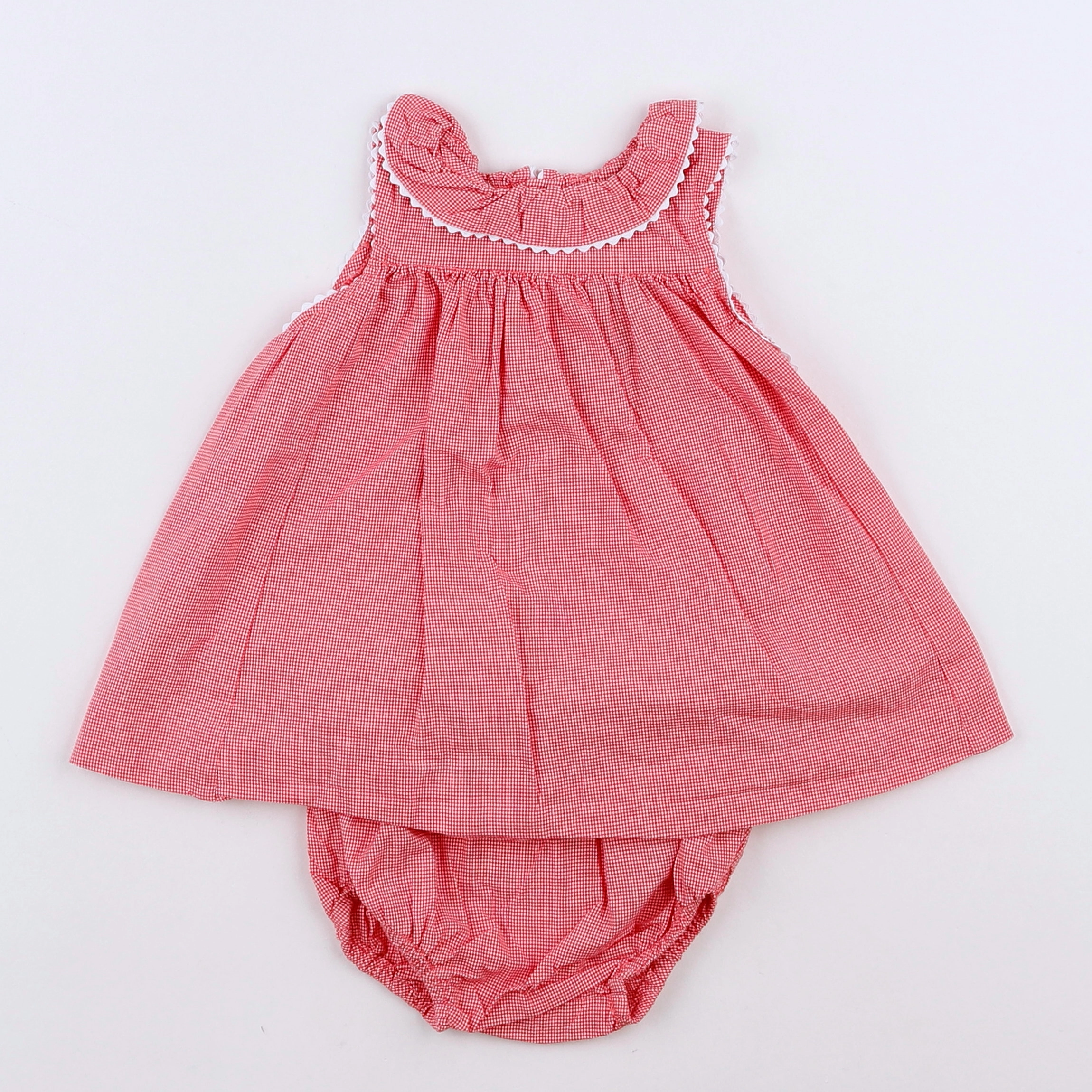 Jacadi - robe blanc, rouge - 3 mois