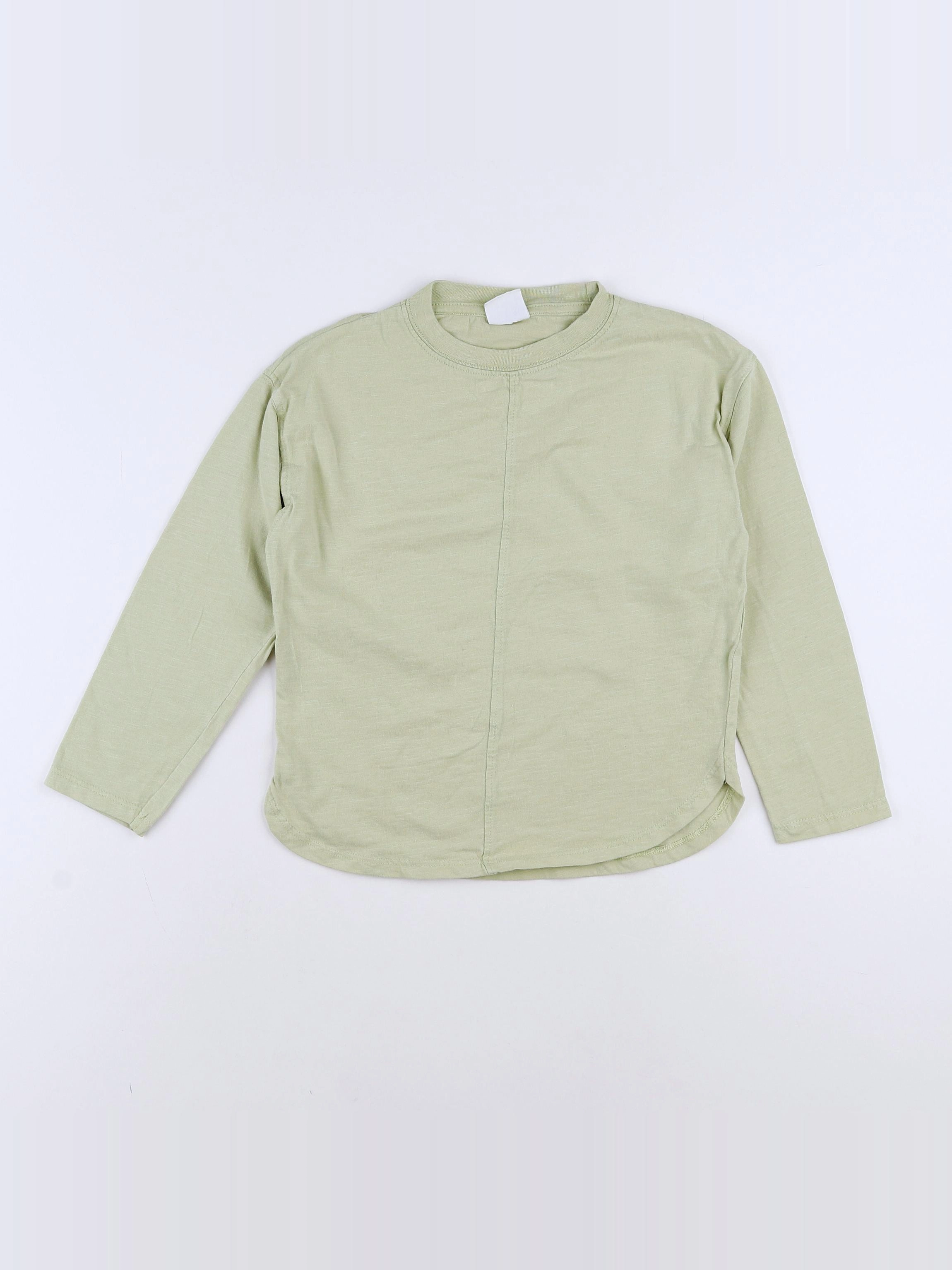 Zara - tee-shirt vert - 7 ans