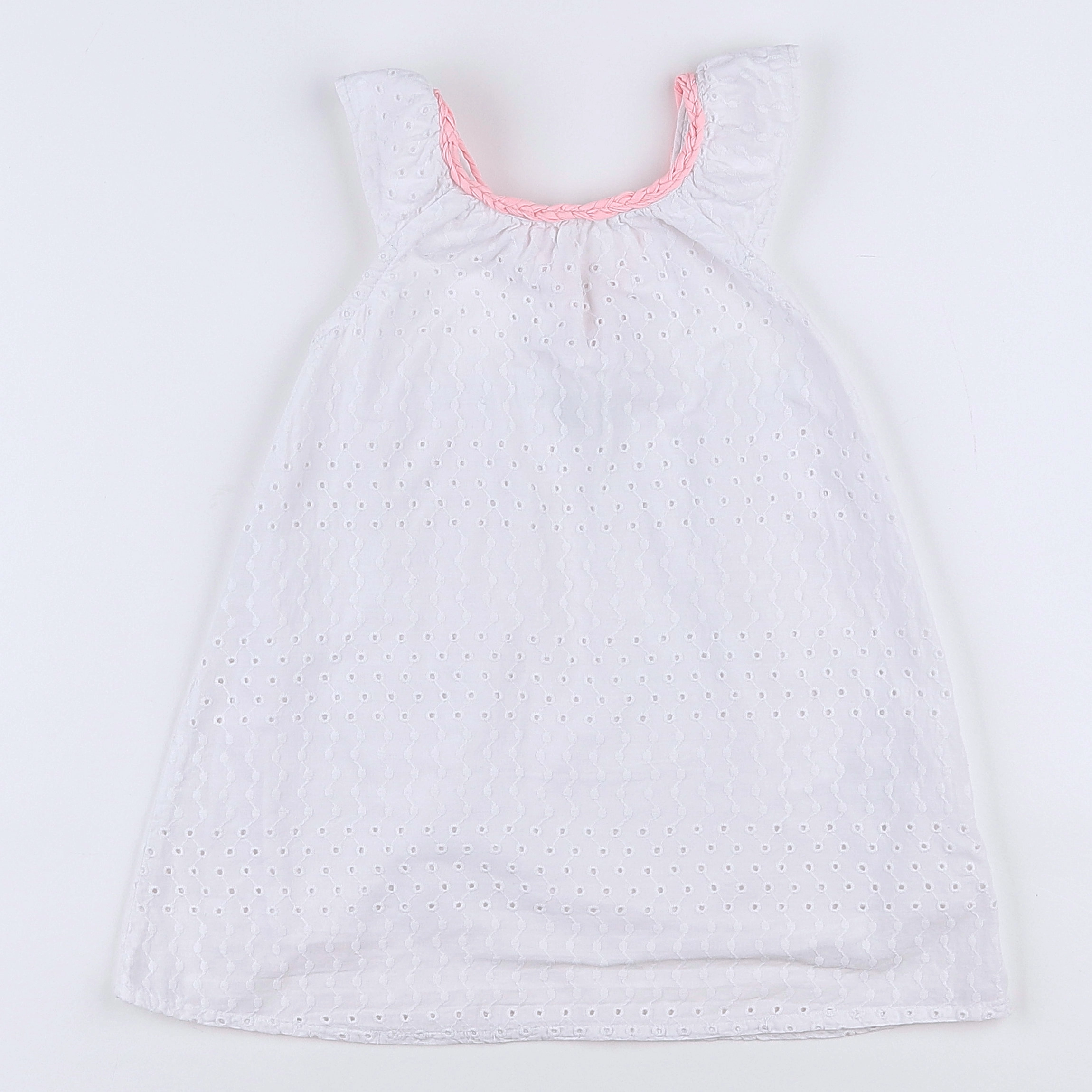 Tape à l'oeil - robe blanc, rose - 18 mois