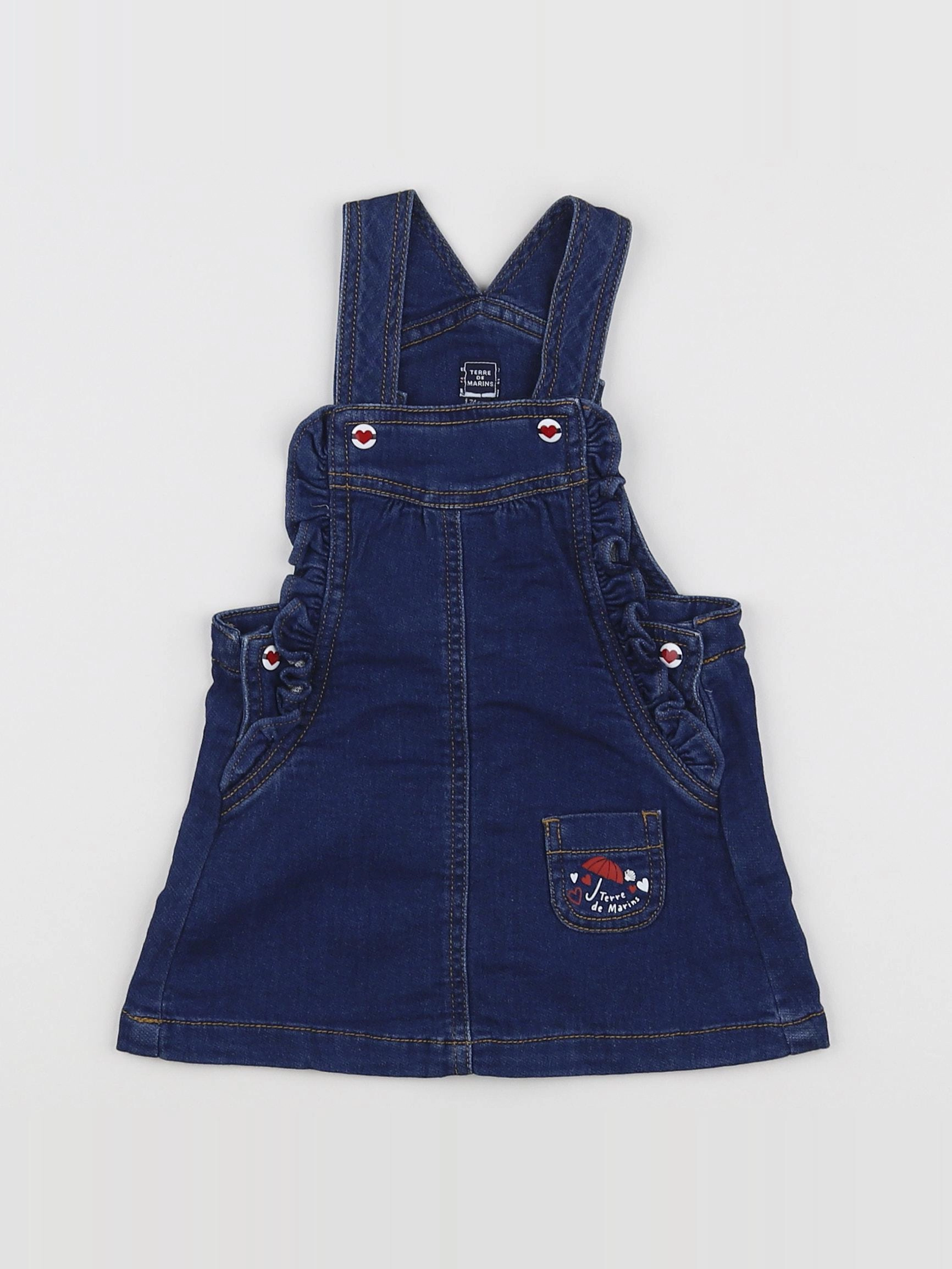 Terre de marins - robe bleu - 12 mois