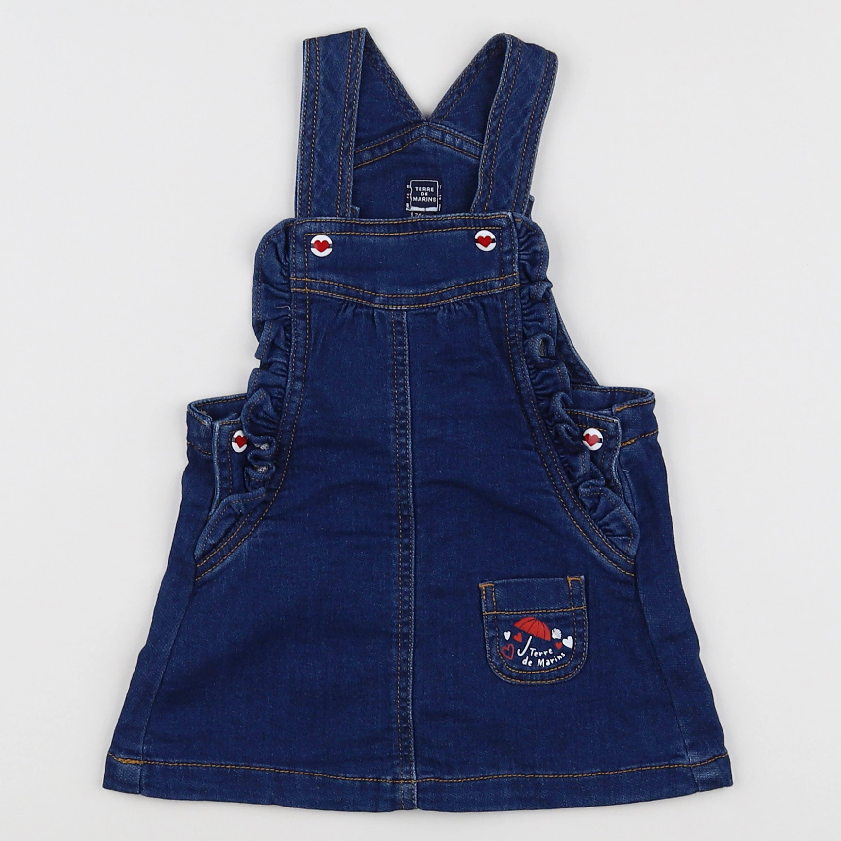 Terre de marins - robe bleu - 12 mois