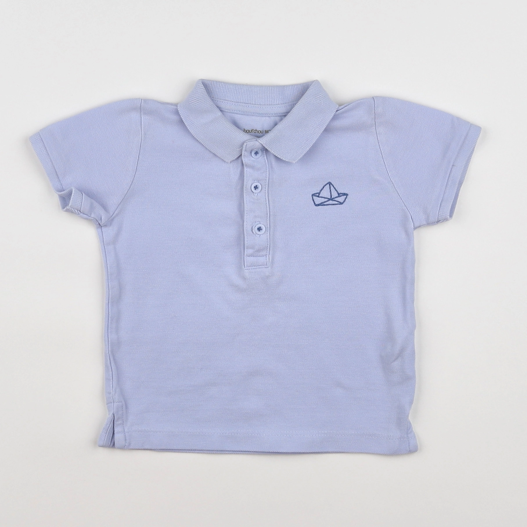 Boutchou - polo bleu - 12 mois