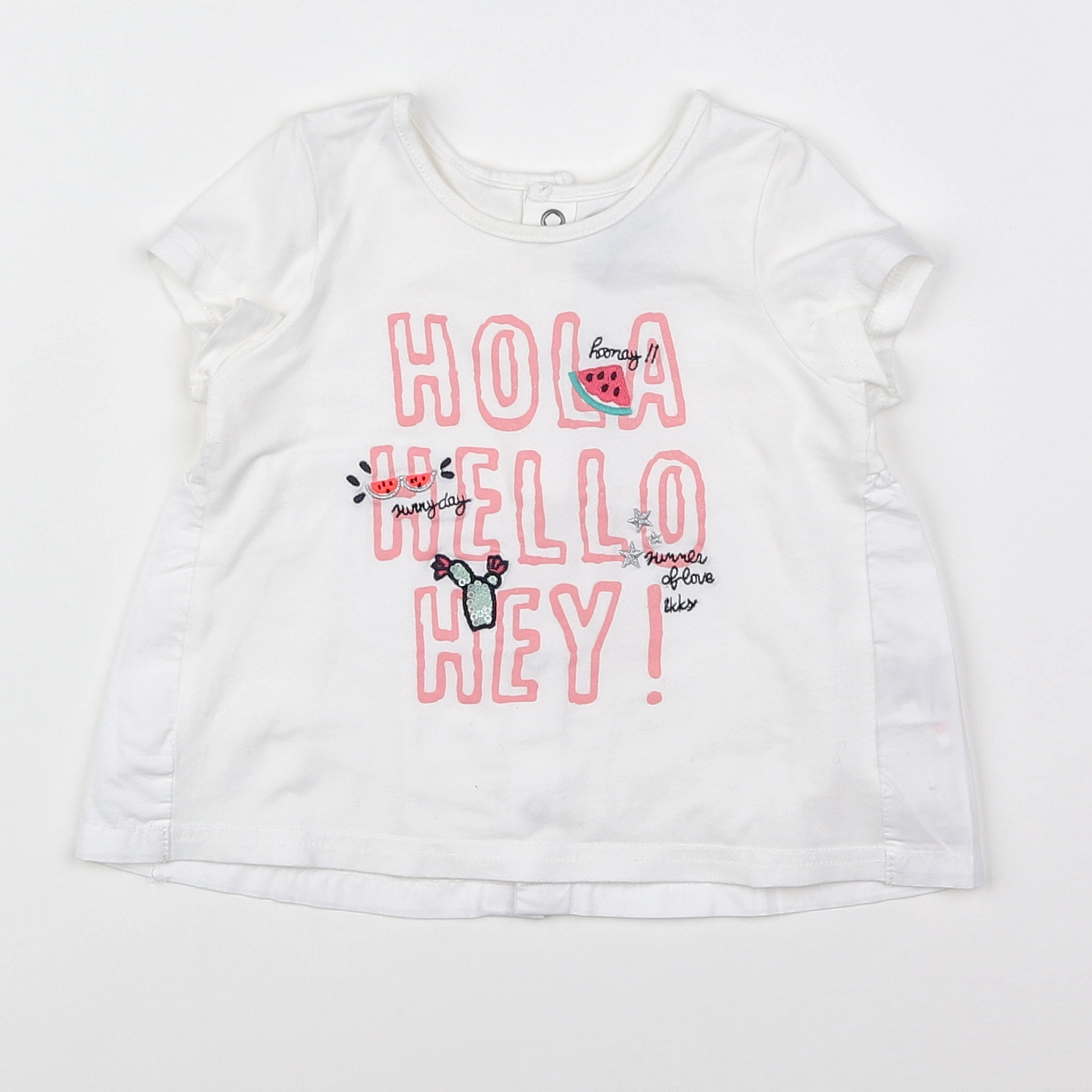 IKKS - tee-shirt blanc - 12 mois