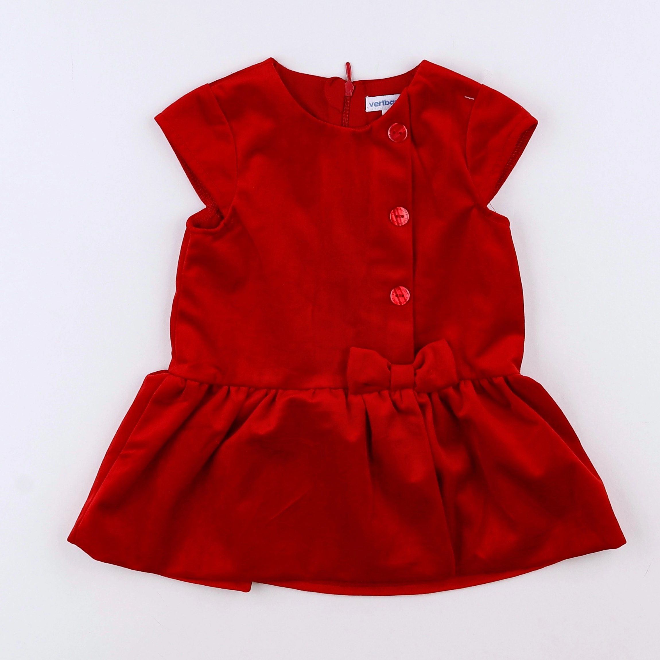 Vertbaudet - robe rouge - 12 mois