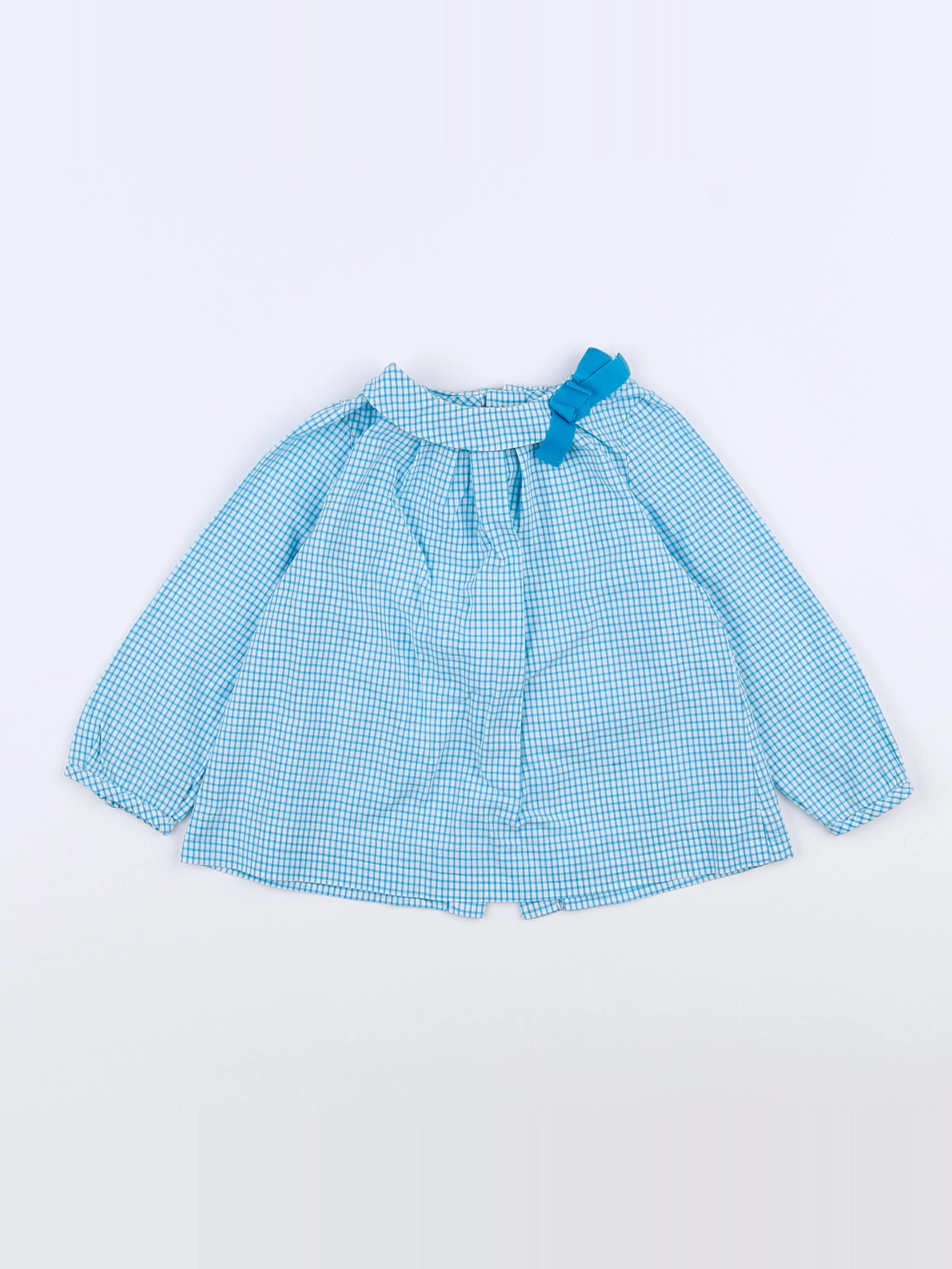Jacadi - blouse bleu - 12 mois