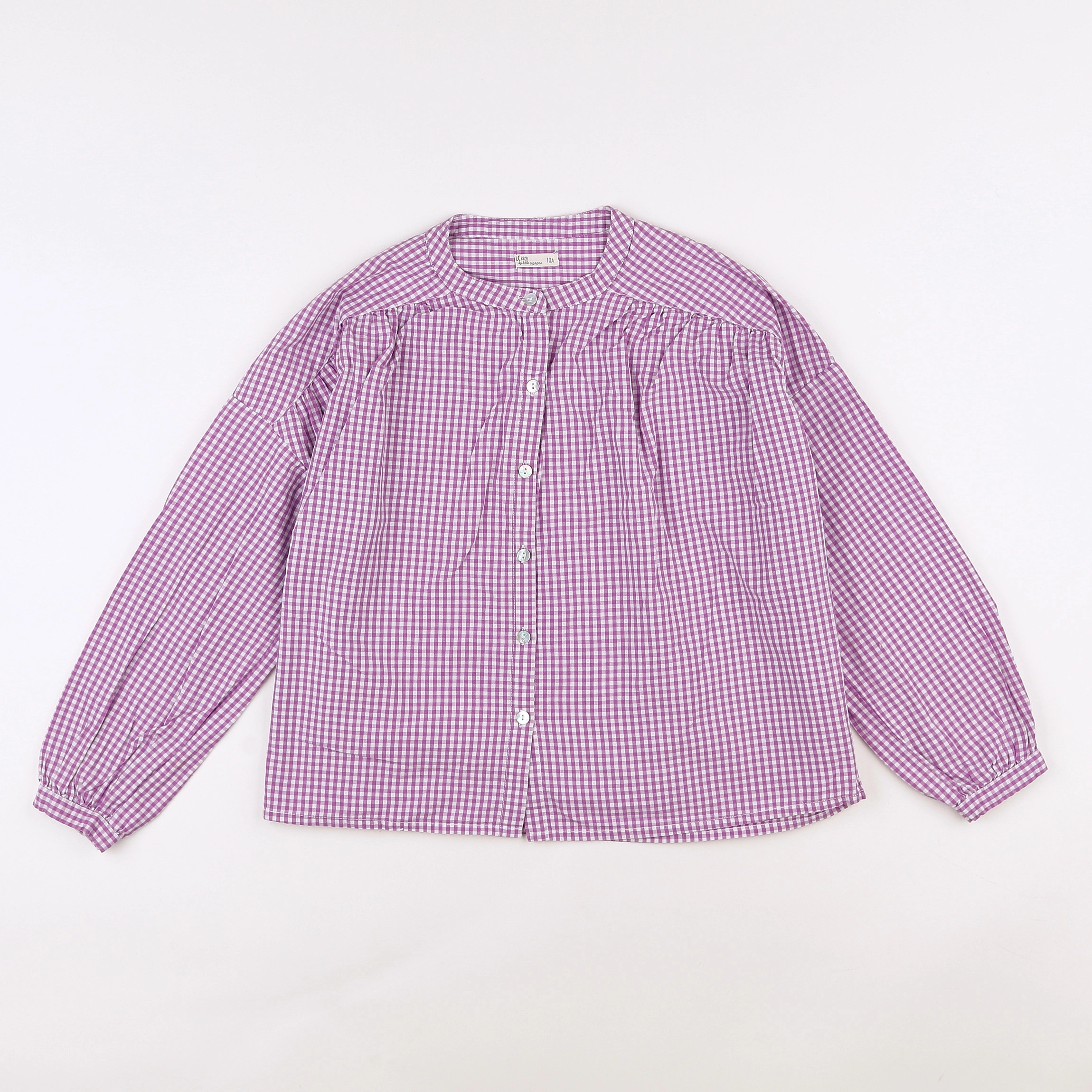 Little Cigogne - blouse violet - 10 ans