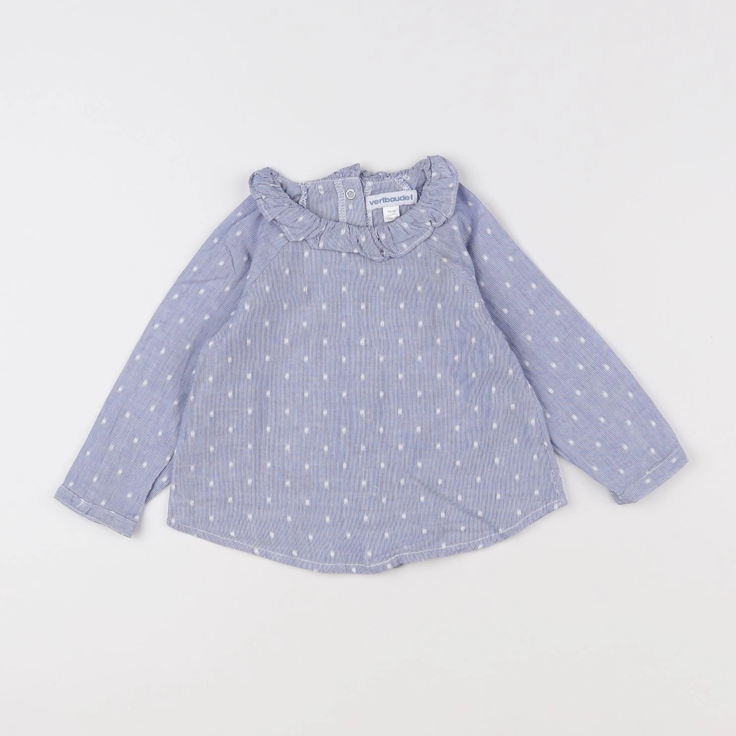 Vertbaudet - blouse bleu - 12 mois