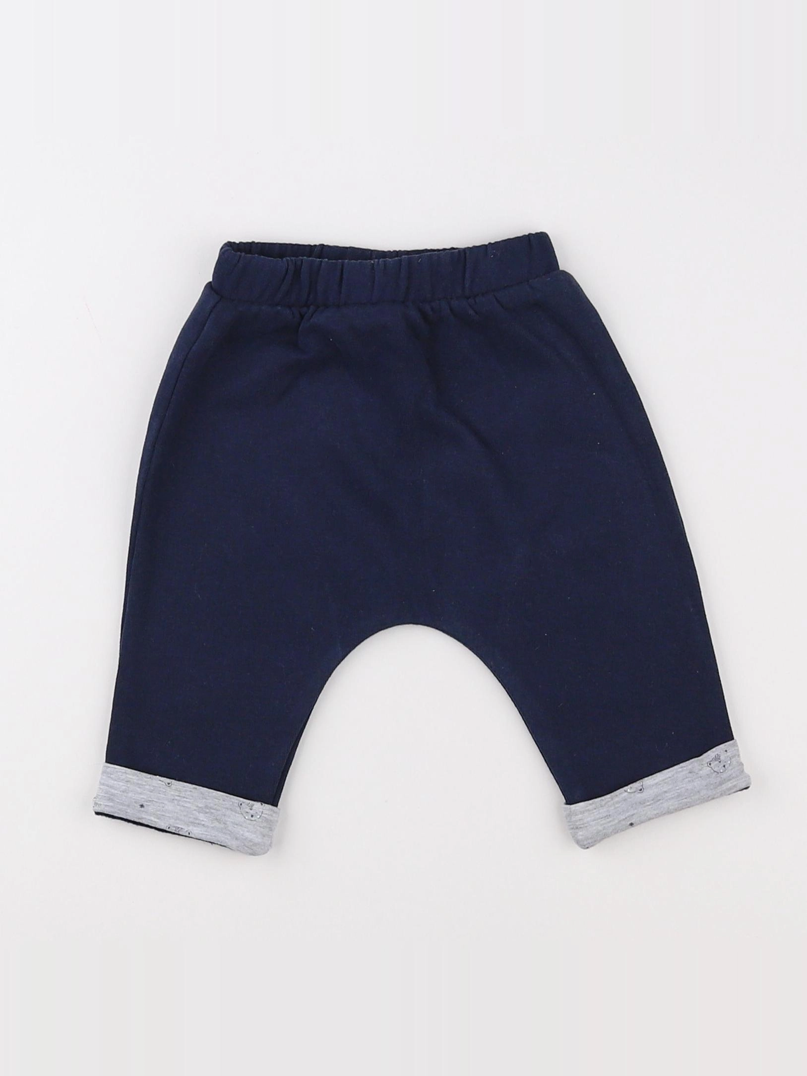 Vertbaudet - jogging bleu, gris - 3 mois