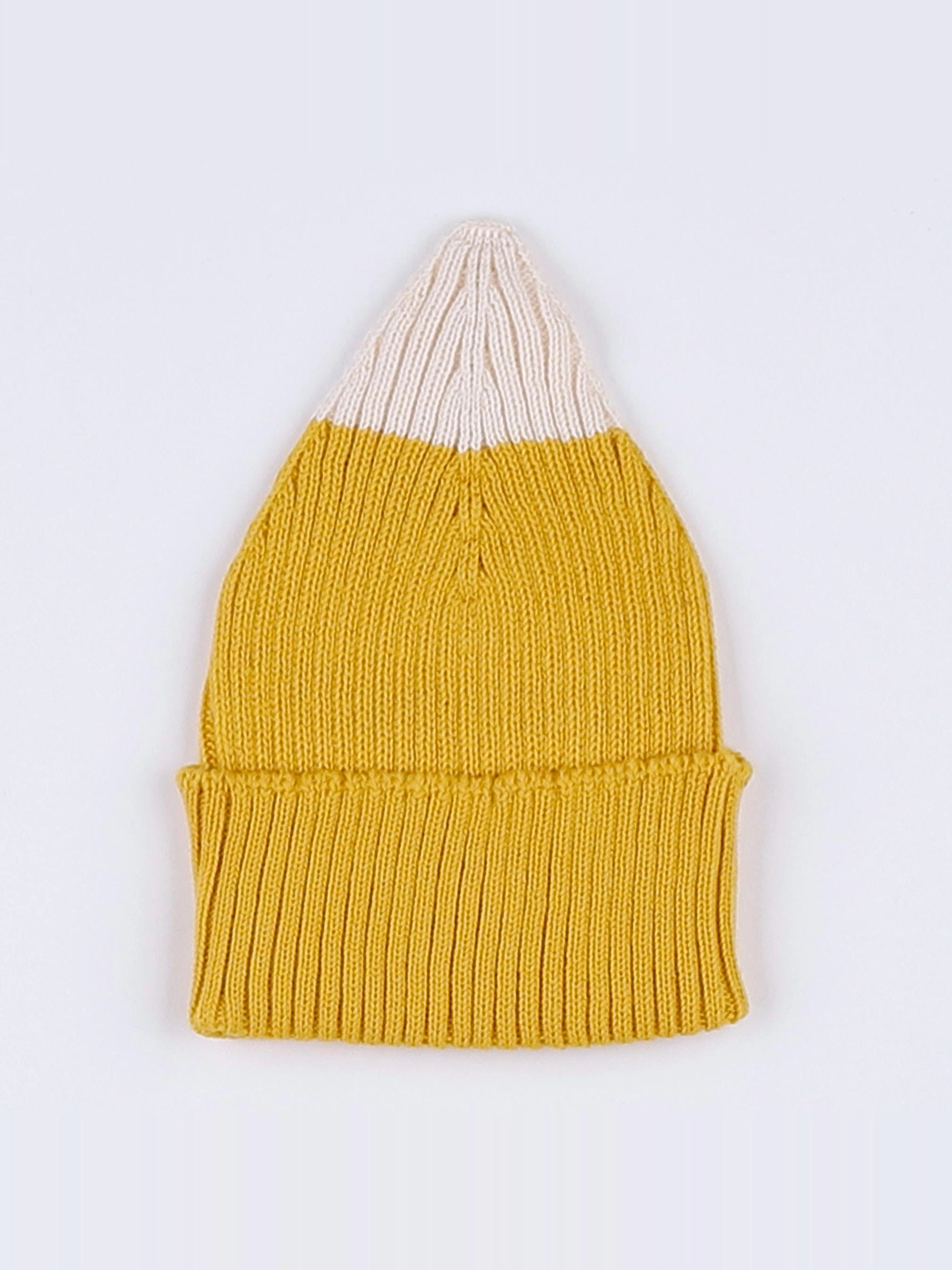 Bayiri  - bonnet jaune, beige (neuf) - 0/6 mois