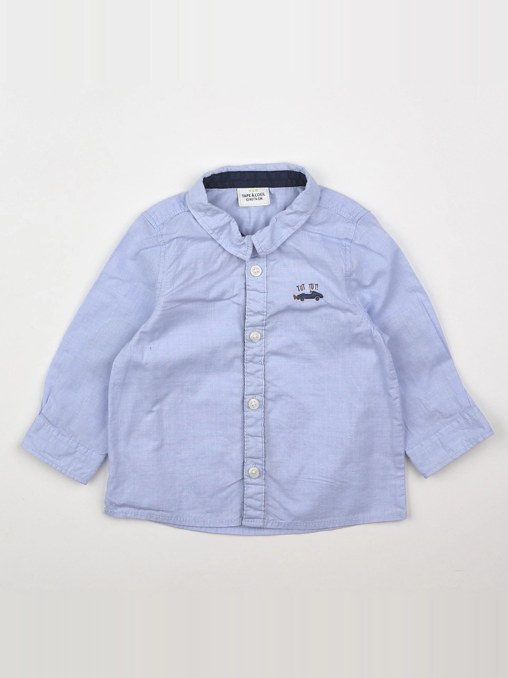 Tape à l'oeil - chemise bleu - 12 mois