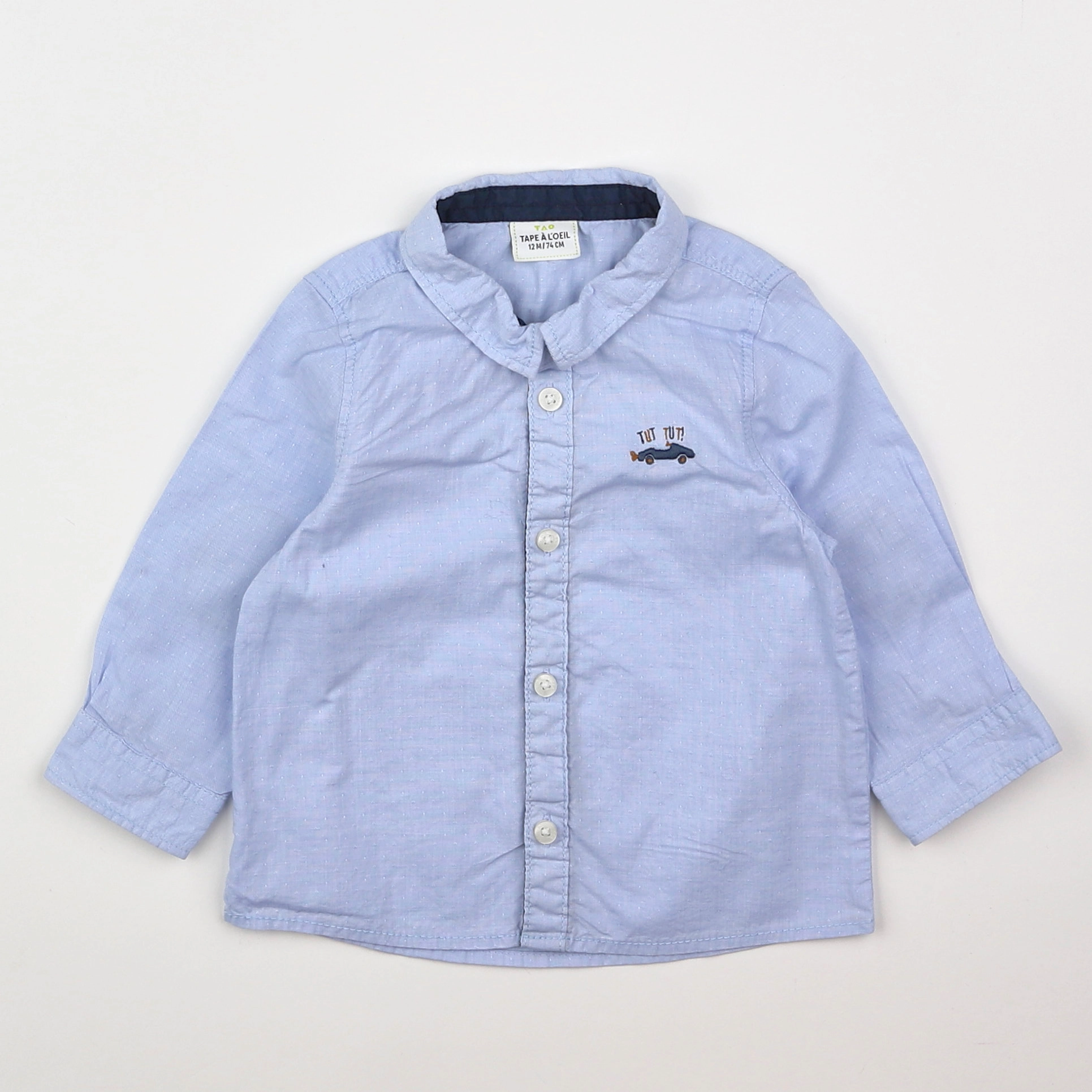 Tape à l'oeil - chemise bleu - 12 mois