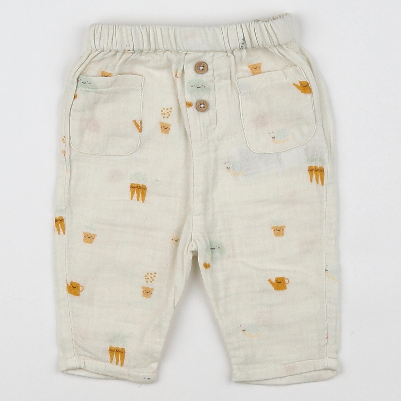 Vertbaudet - pantalon beige - 3 mois