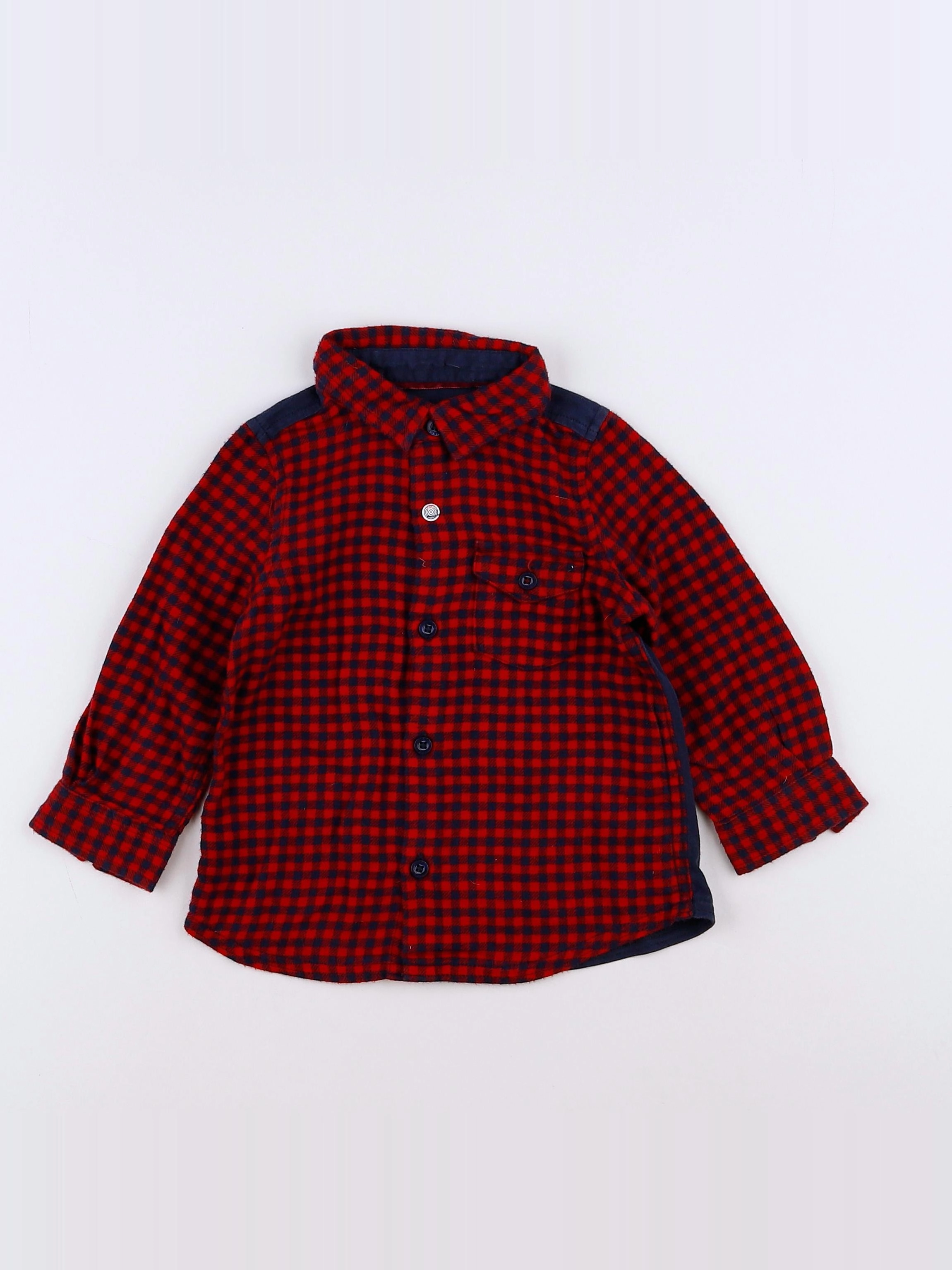 IKKS - chemise imprimé au dos rouge - 12 mois